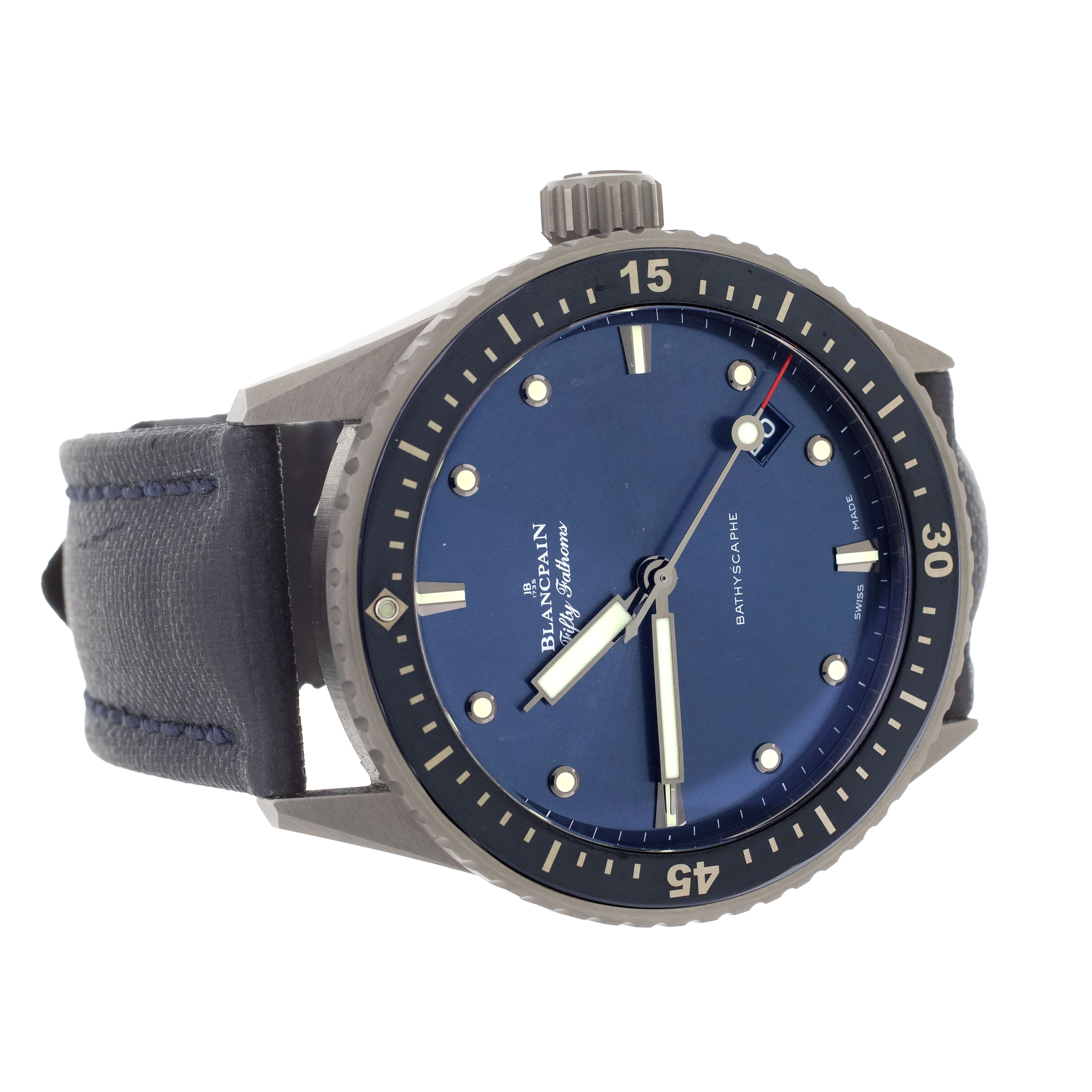 Blancpain Fifty Fathoms Bathyscaphe Ceramic Blue 43.6mm 5000 0240 O52A