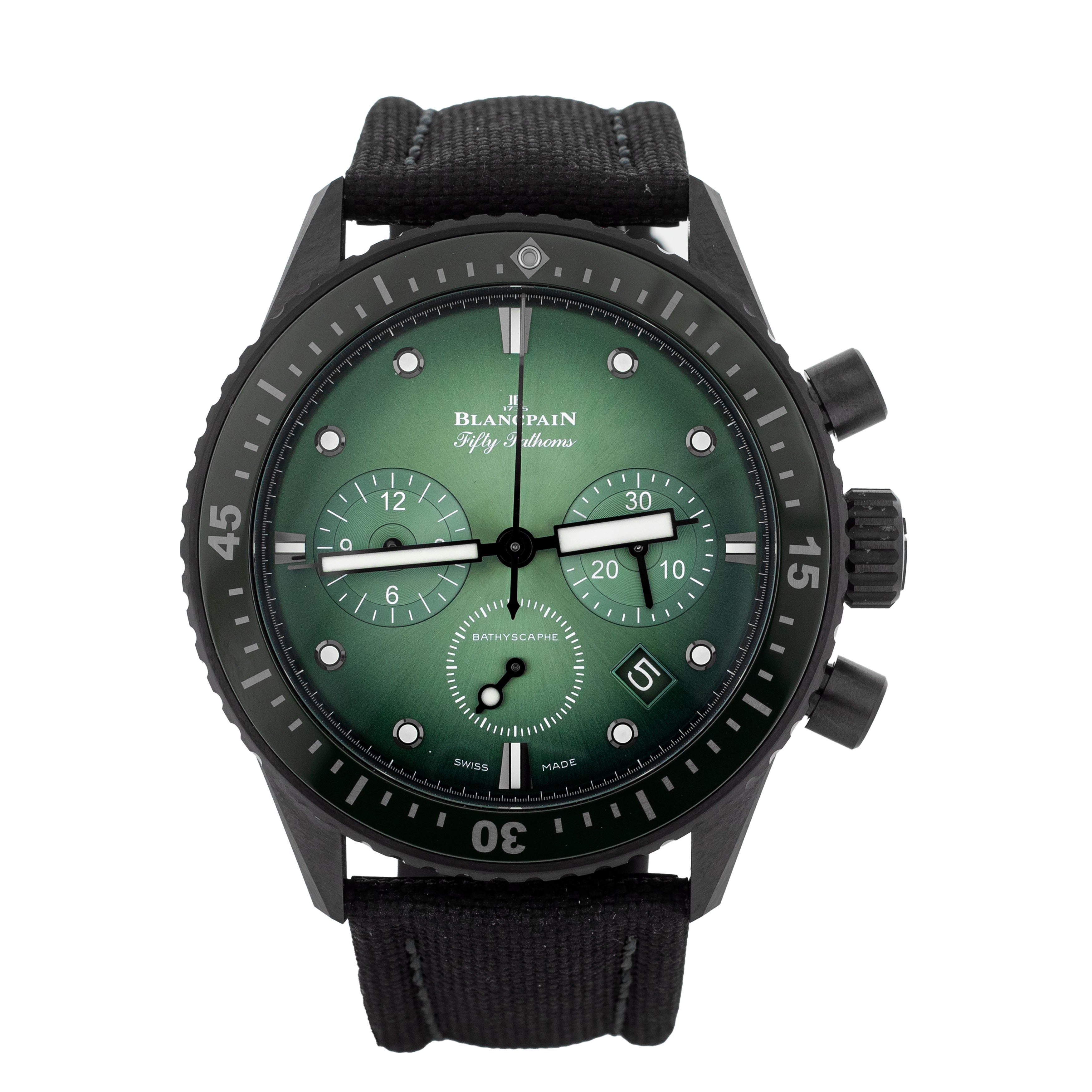 Blancpain Fifty Fathoms Bathyscaphe Ceramic Green 43.6mm 5000 0240 O52