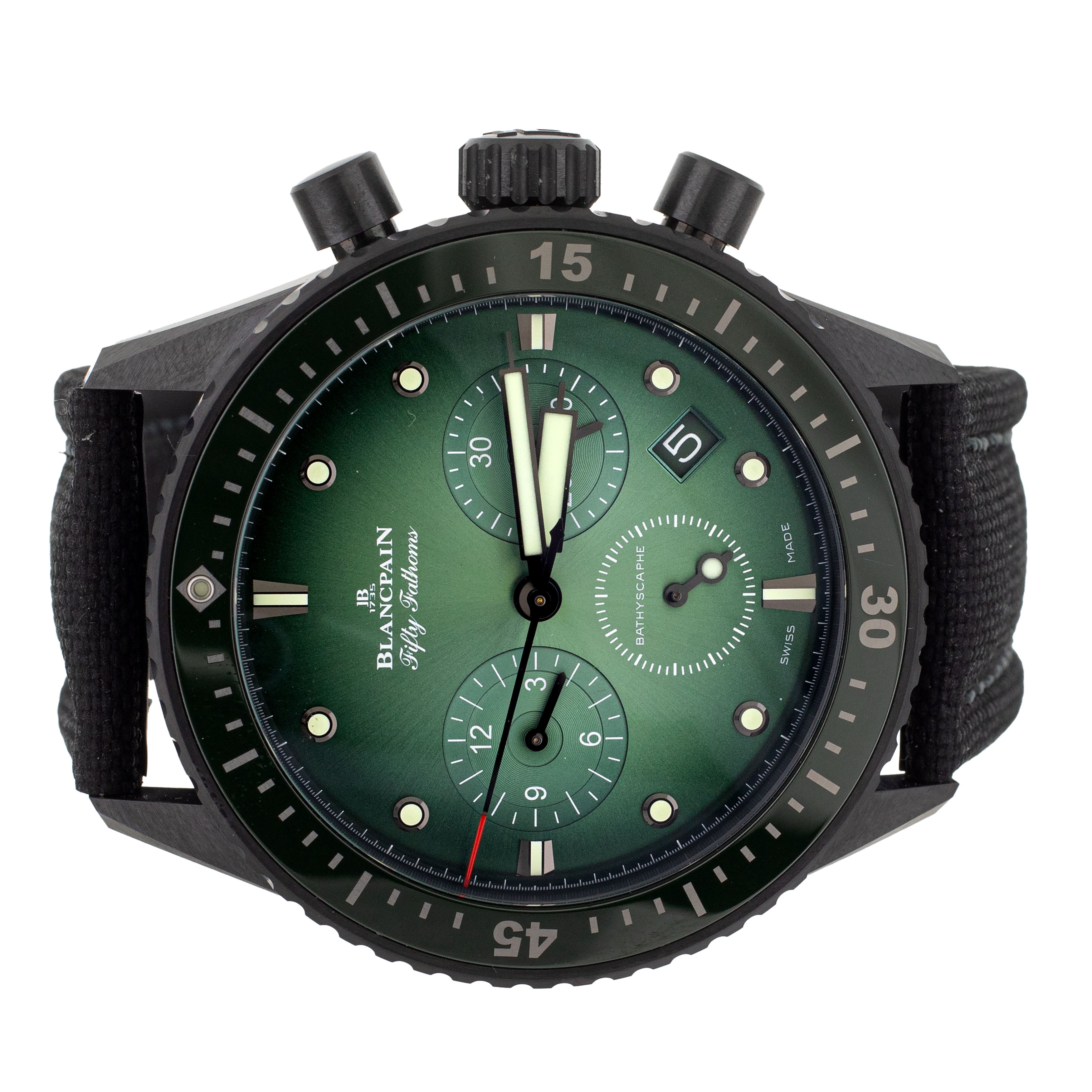 Blancpain Fifty Fathoms Bathyscaphe Ceramic Green 43.6mm 5000 0240 O52