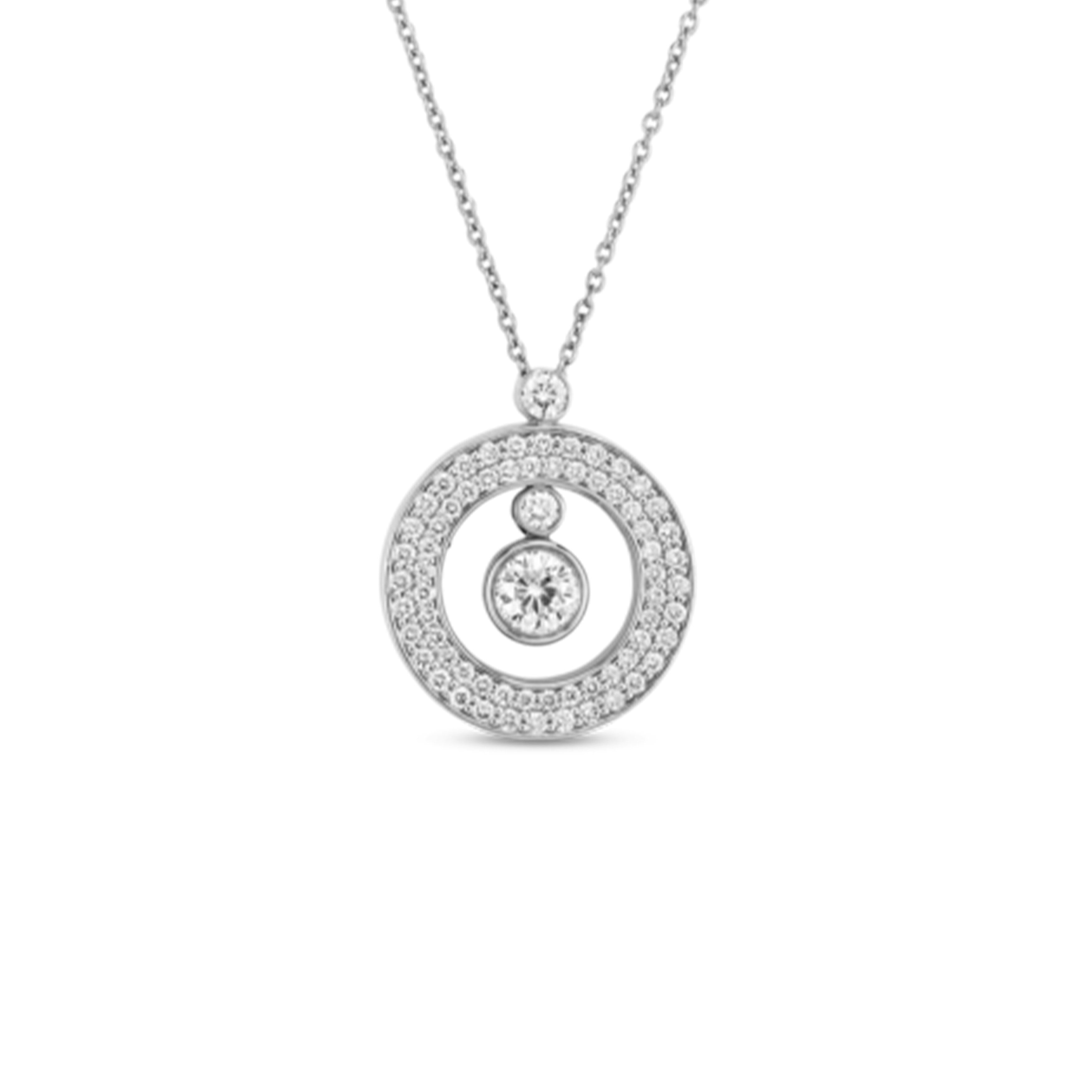 Roberto Coin 18K White Gold Mini Diamond Pendant Earrings