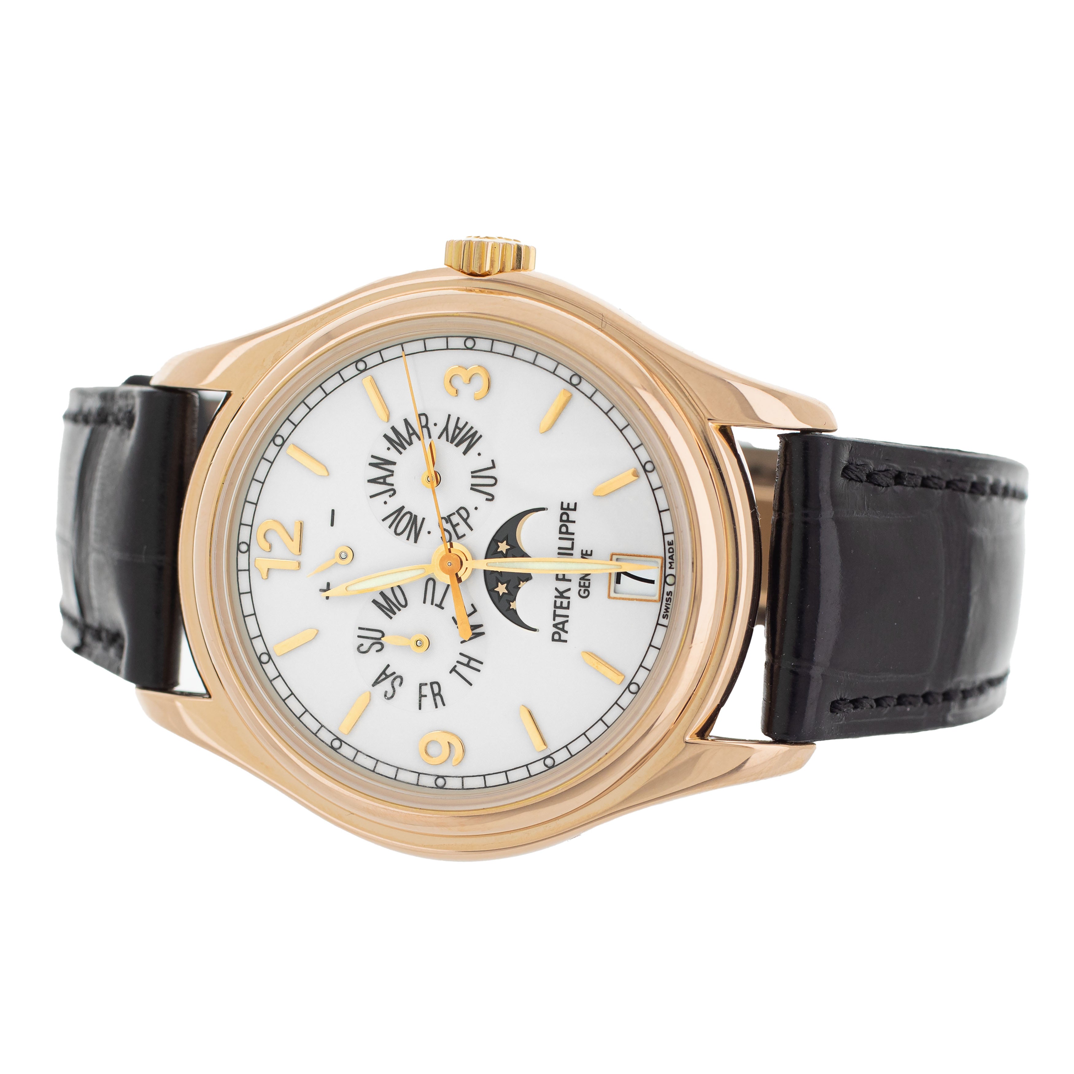 Patek Phillipe Complications Annual Calendar Rose Gold White Dial 37mm 5146R