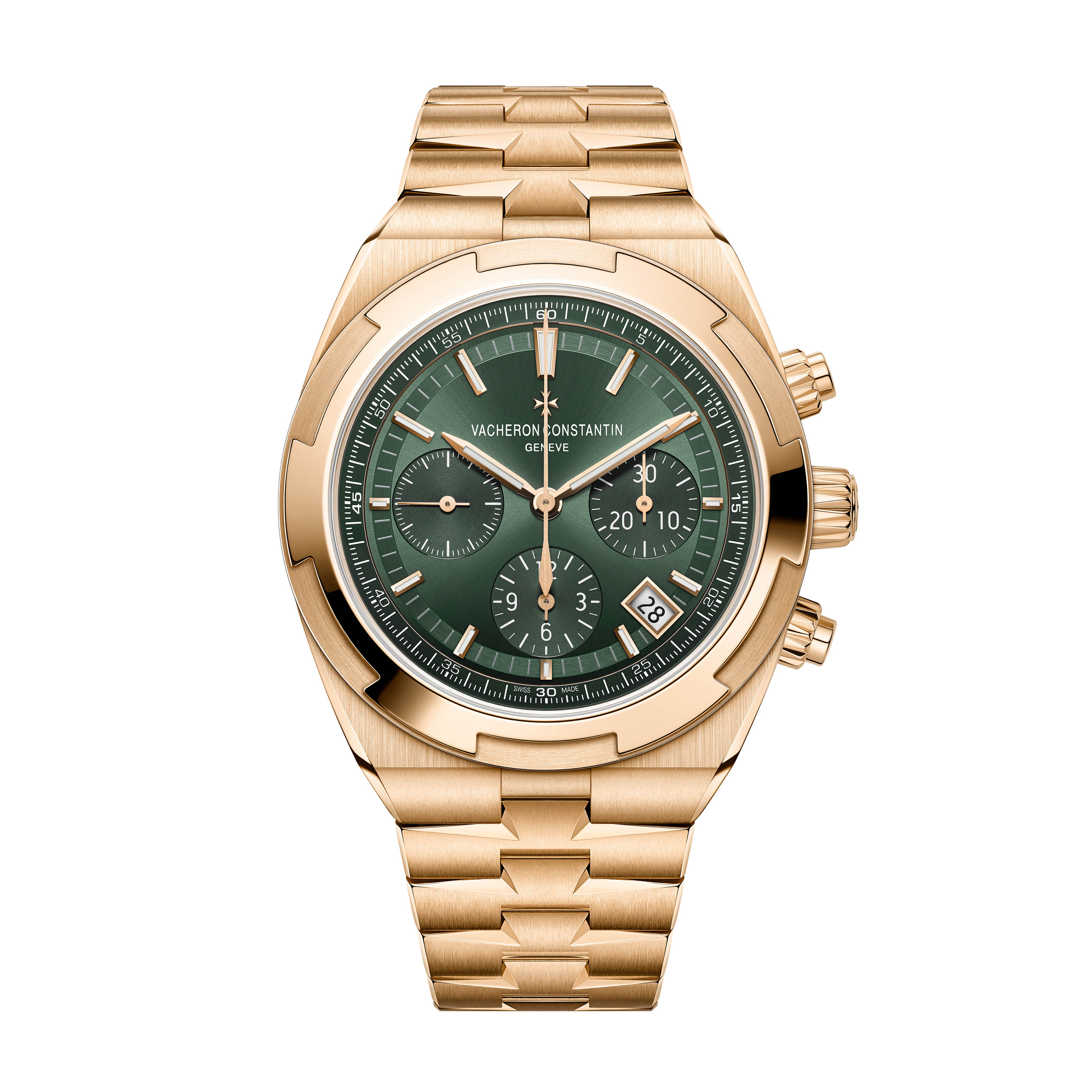 Vacheron Constantin Overseas Chronograph Watch, 42.5mm Green Dial, 5520V/210R-B966