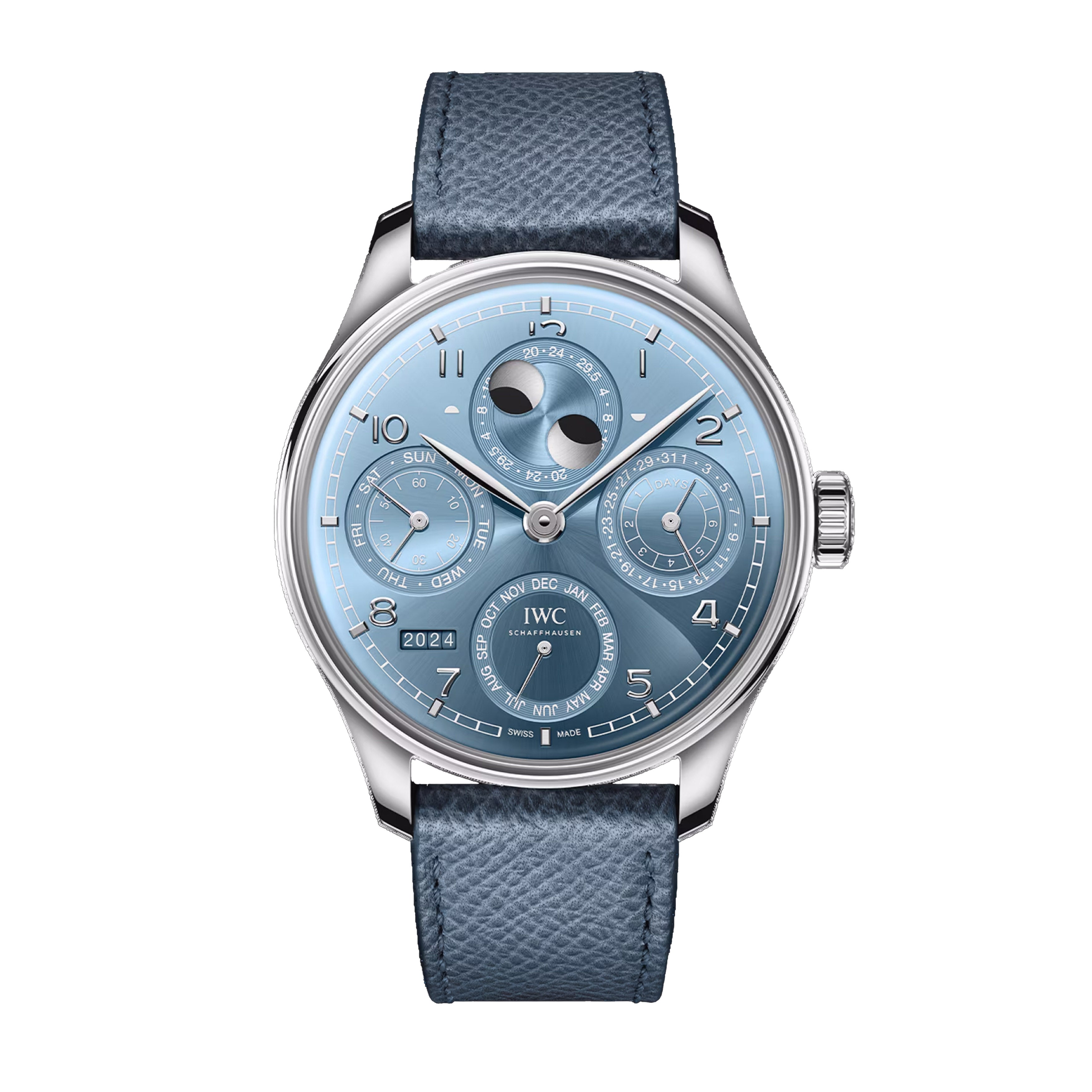 IWC Portugieser Perpetual Calendar Watch, 44.4mm Blue Dial, IW503703