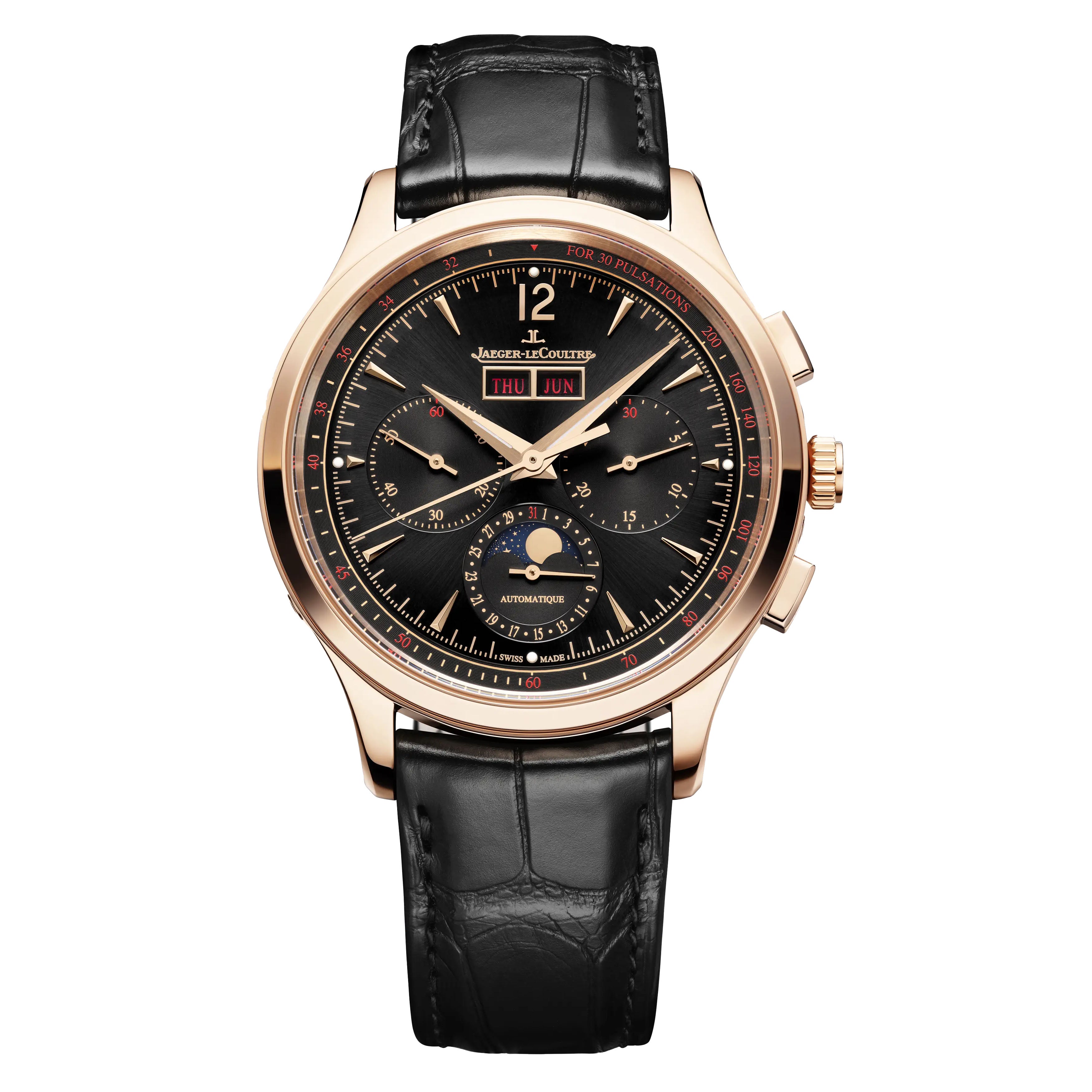 Jaeger-LeCoultre Master Control Chronograph Calendar Watch, Black Dial, Q413257J