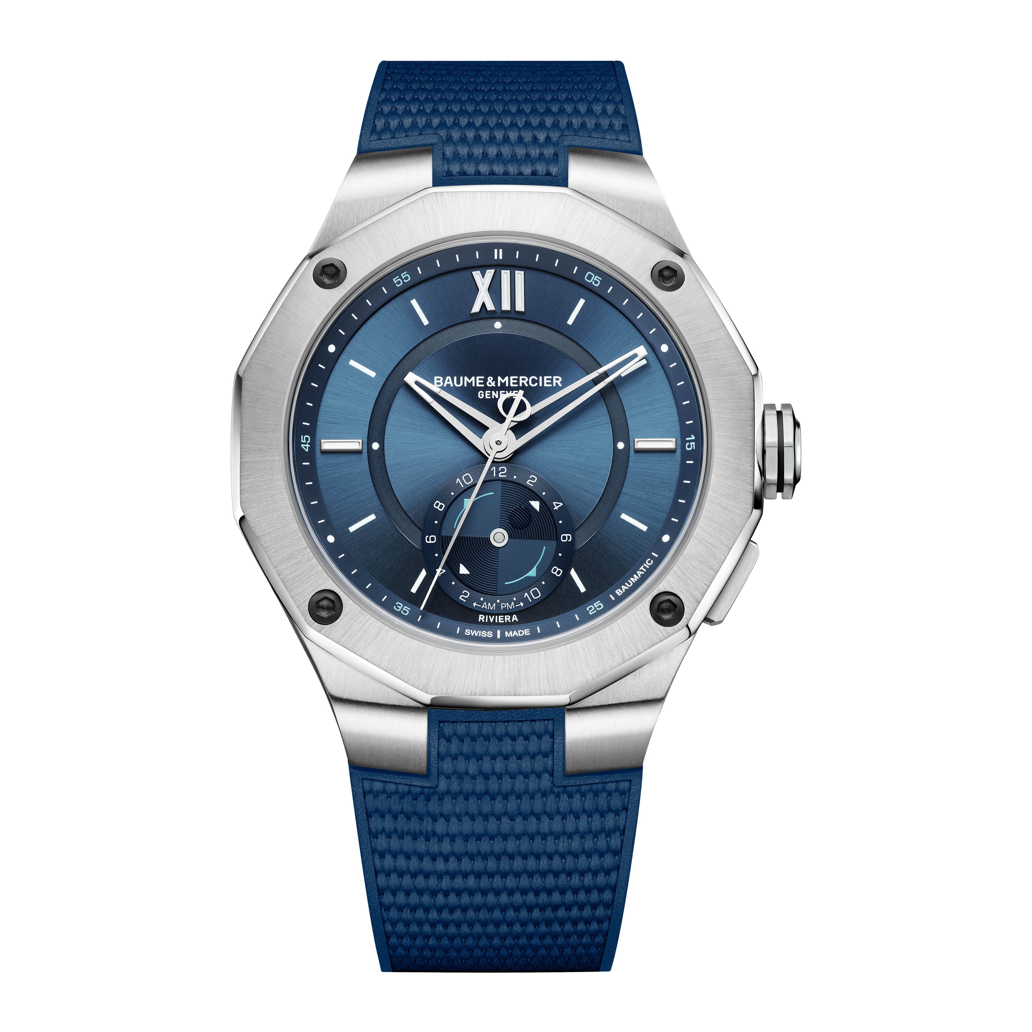 Baume & Mercier Riviera Tideograph Watch, 43mm Blue Dial, 10761