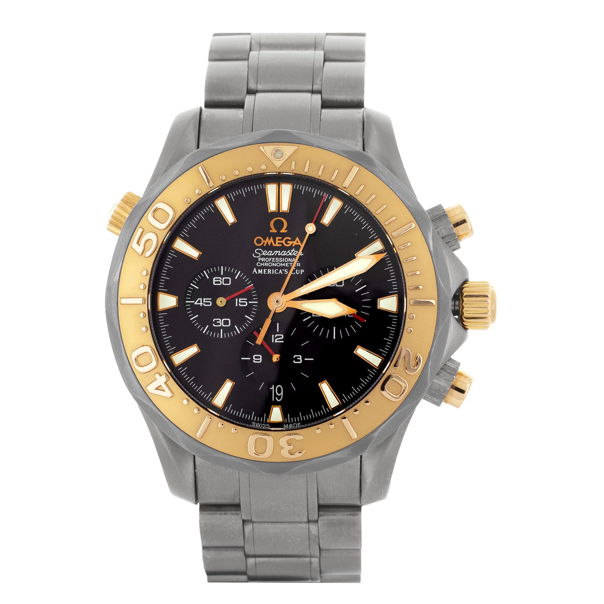 Omega Seamaster Americas Cup Titanium & Rose Gold Black Dial 41mm 2294