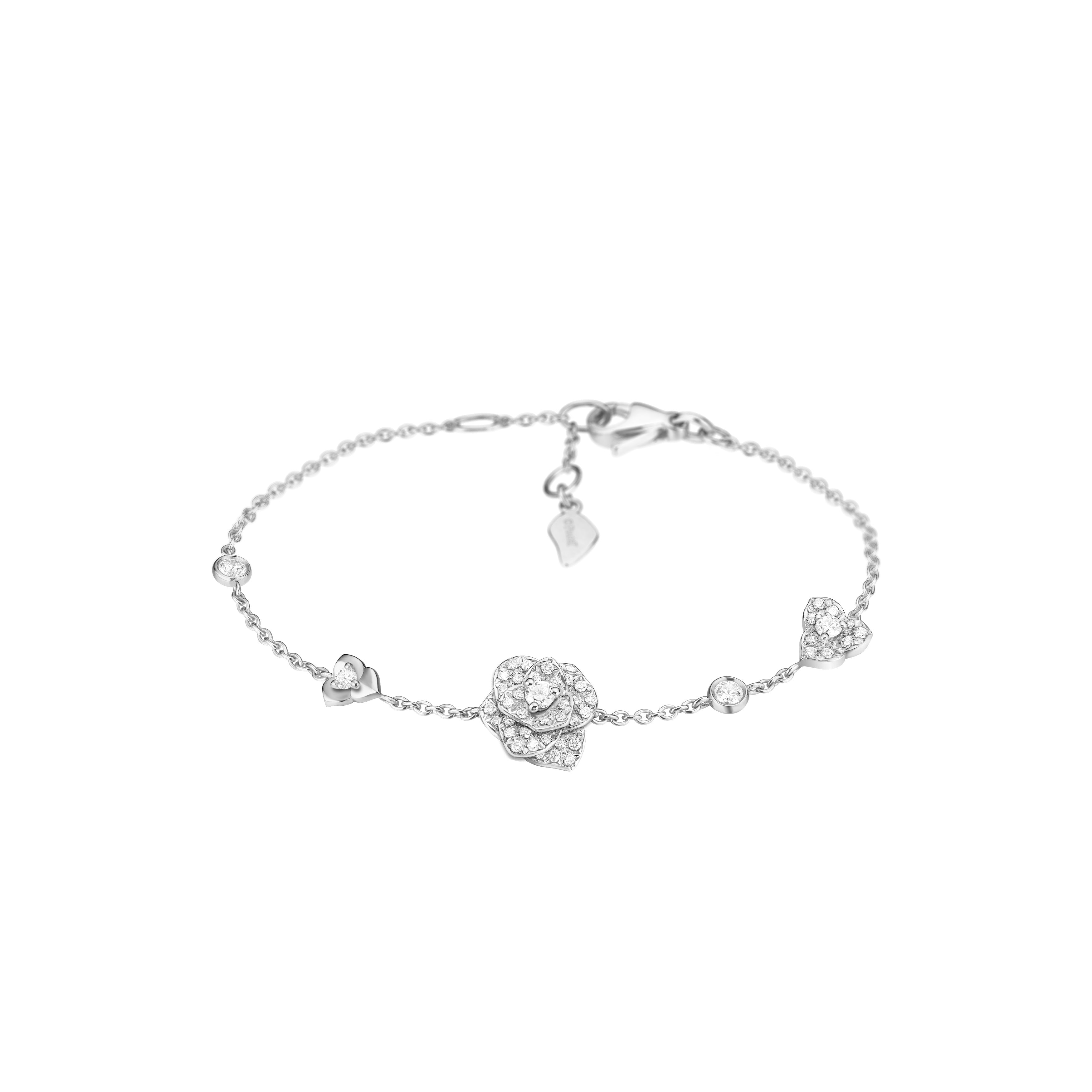 Piaget Rose 18k White Gold Diamond Bracelet G36U6400