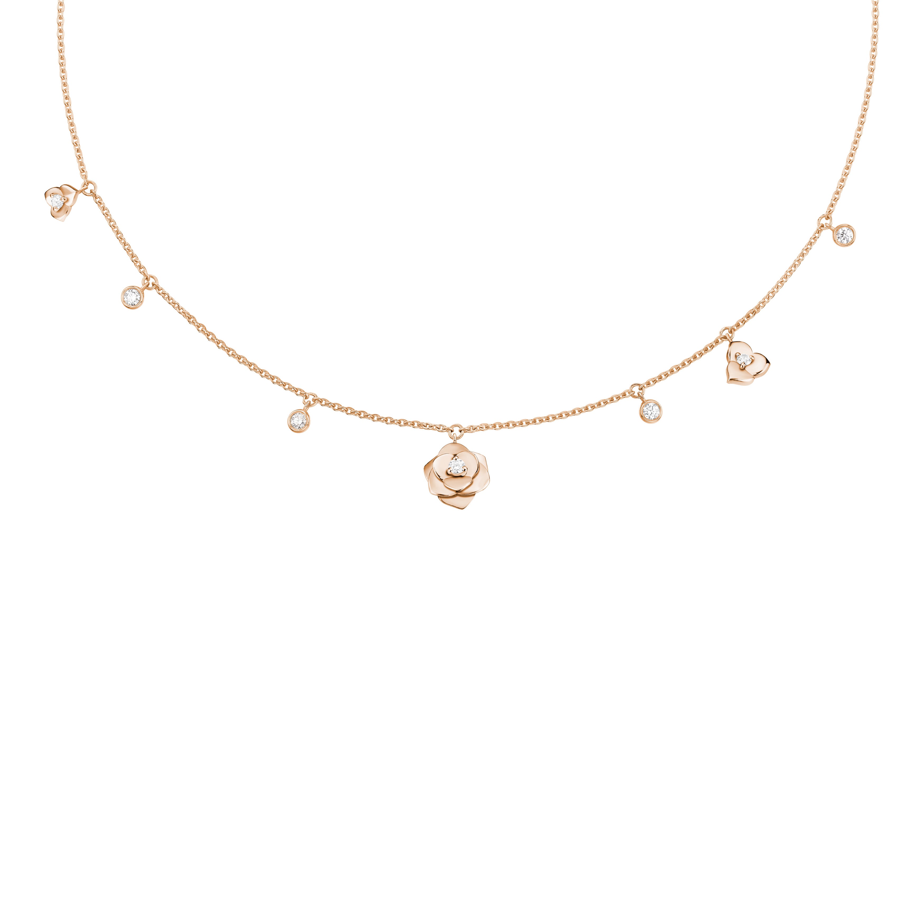 Piaget Rose 18k Rose Gold Diamond Necklace G37UB600