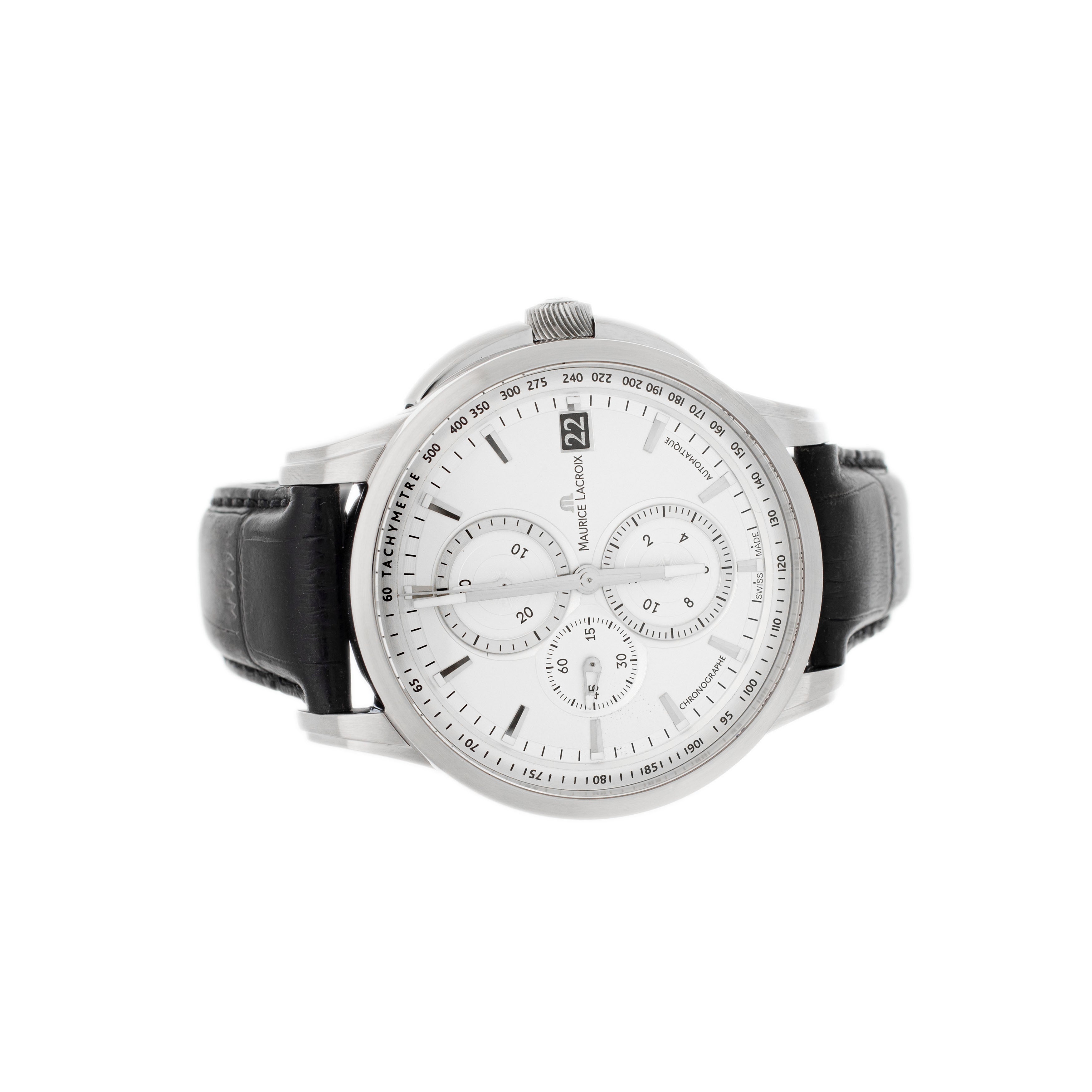 Maurice Lacroix Pontos Valgangres Chronograph Steel Silver 47mm PT6128-SS001-130