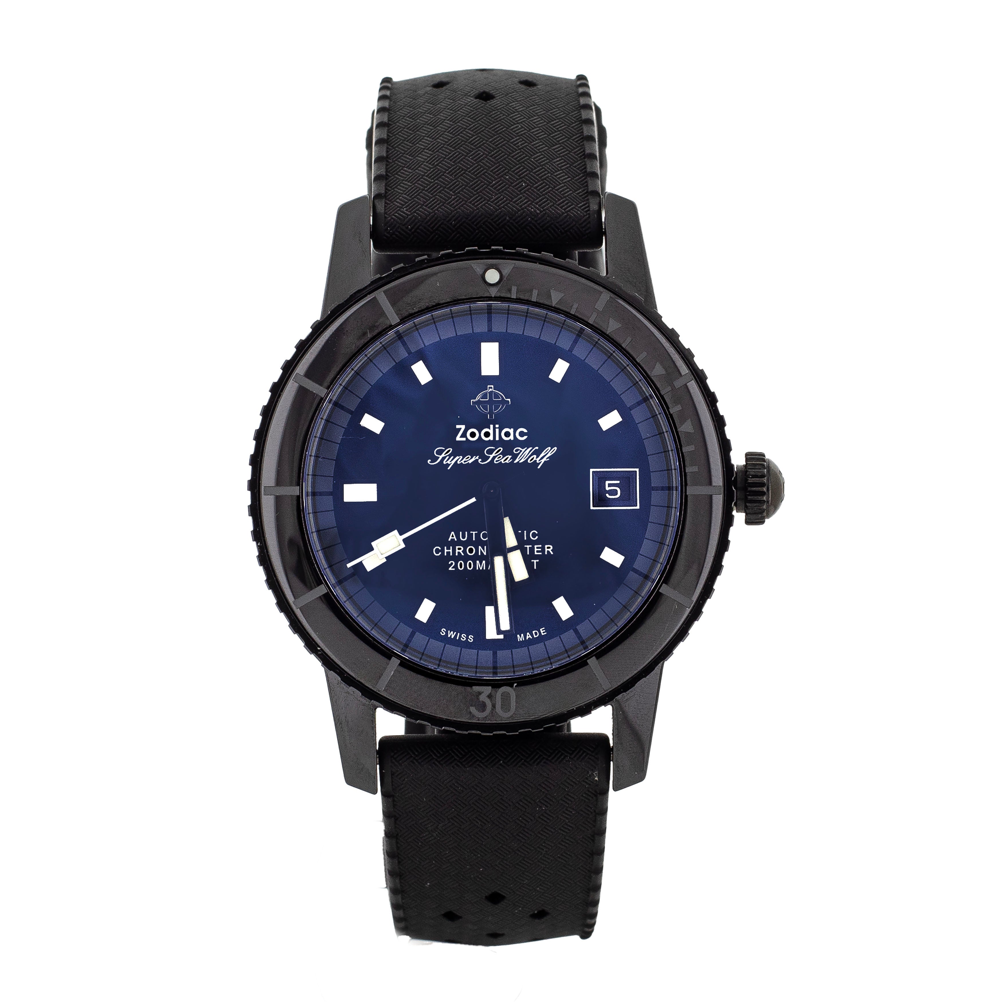 Zodiac Super Sea Wolf Compression Ceramic Black Dial 41mm ZO9595