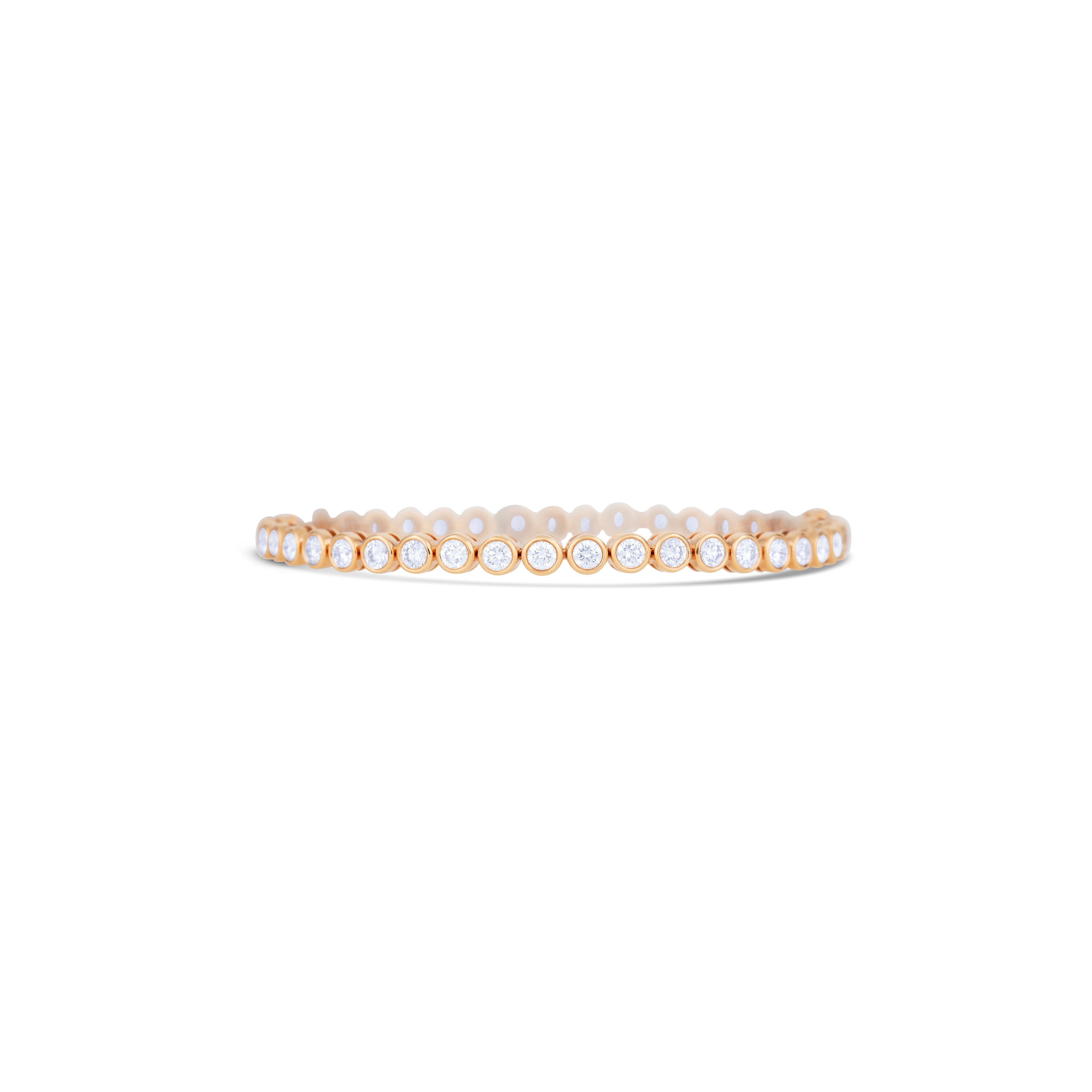 18K Rose Gold Diamond Tennis Bracelet