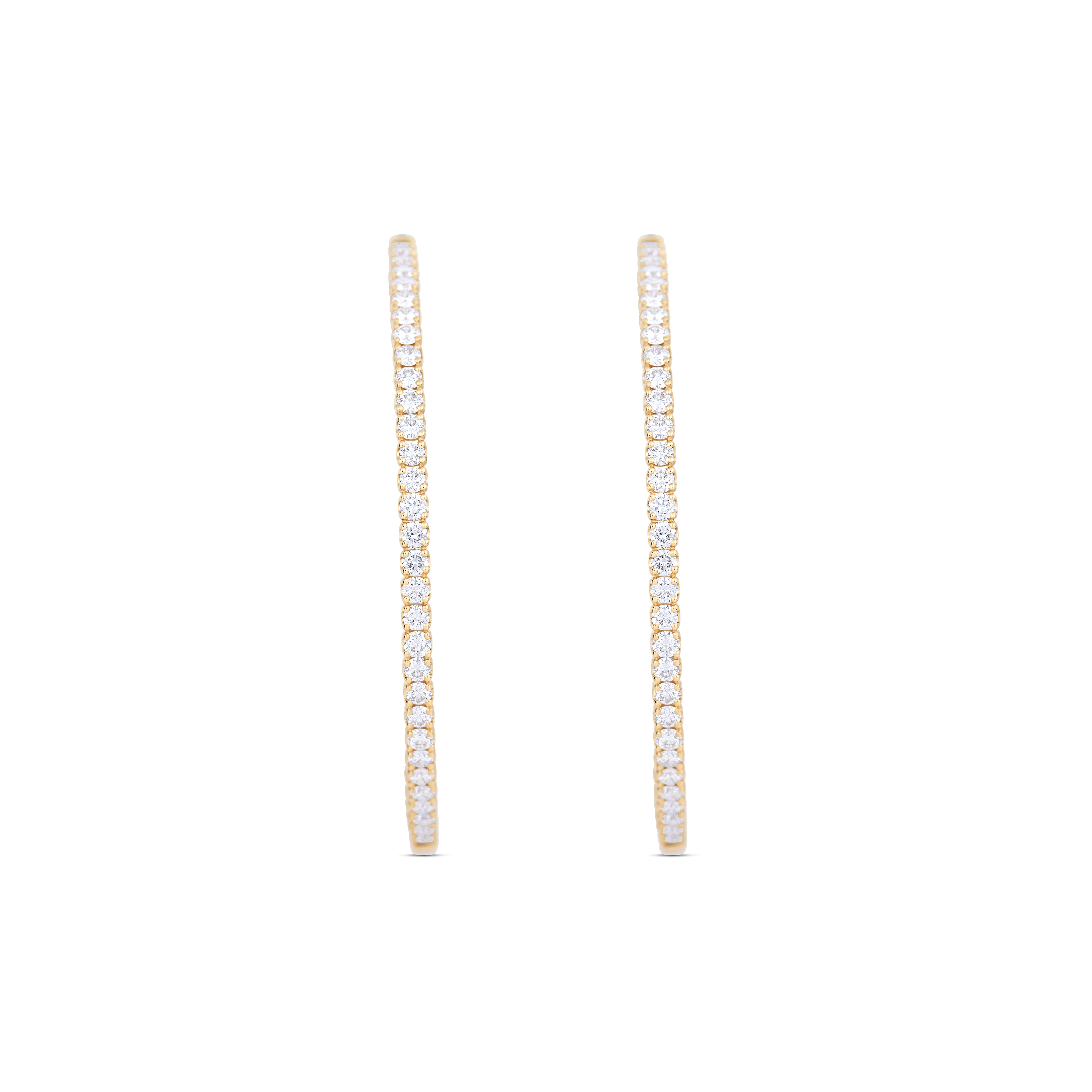 18K Yellow Gold Diamond Inside-Out Earrings