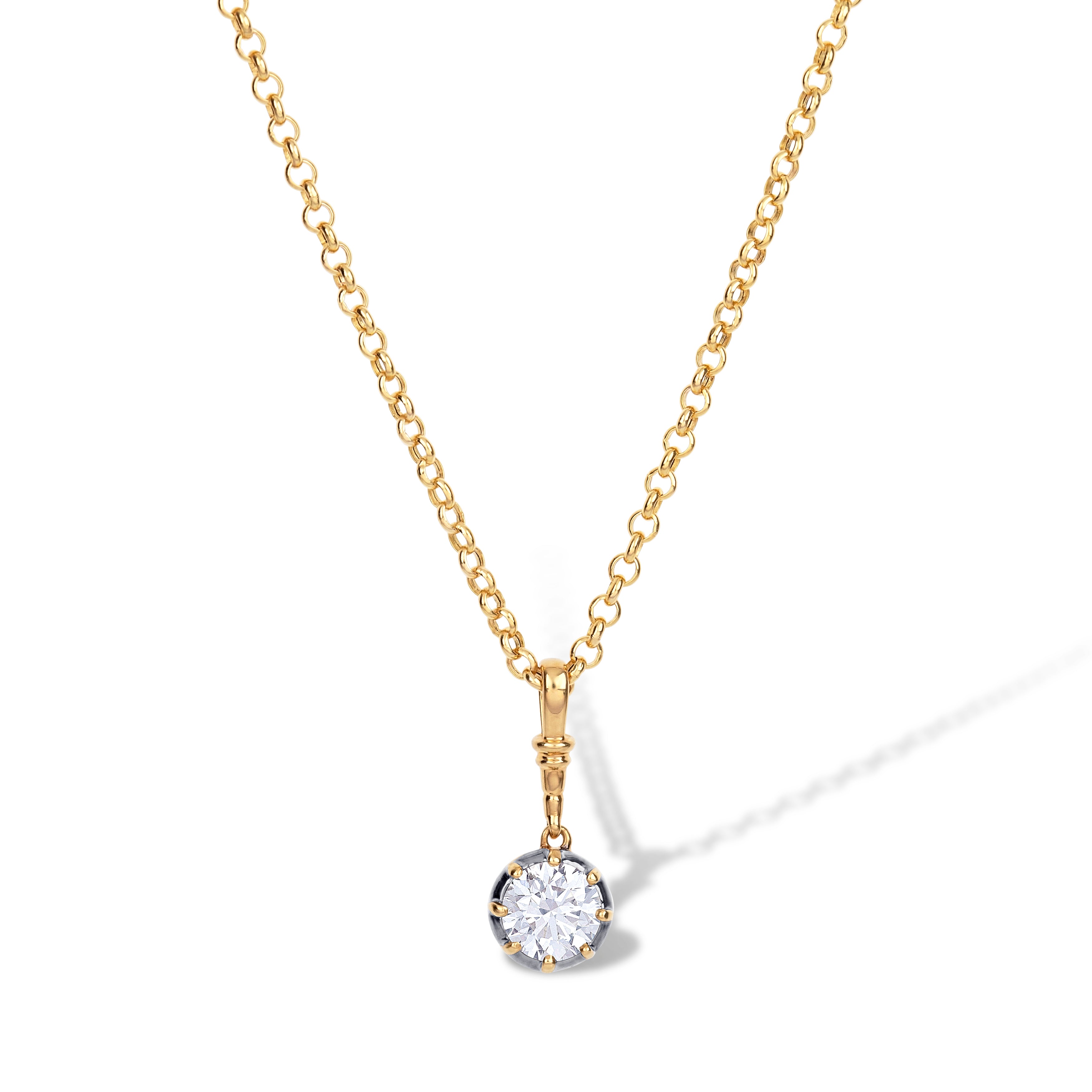 18K Yellow Gold Diamond Necklace