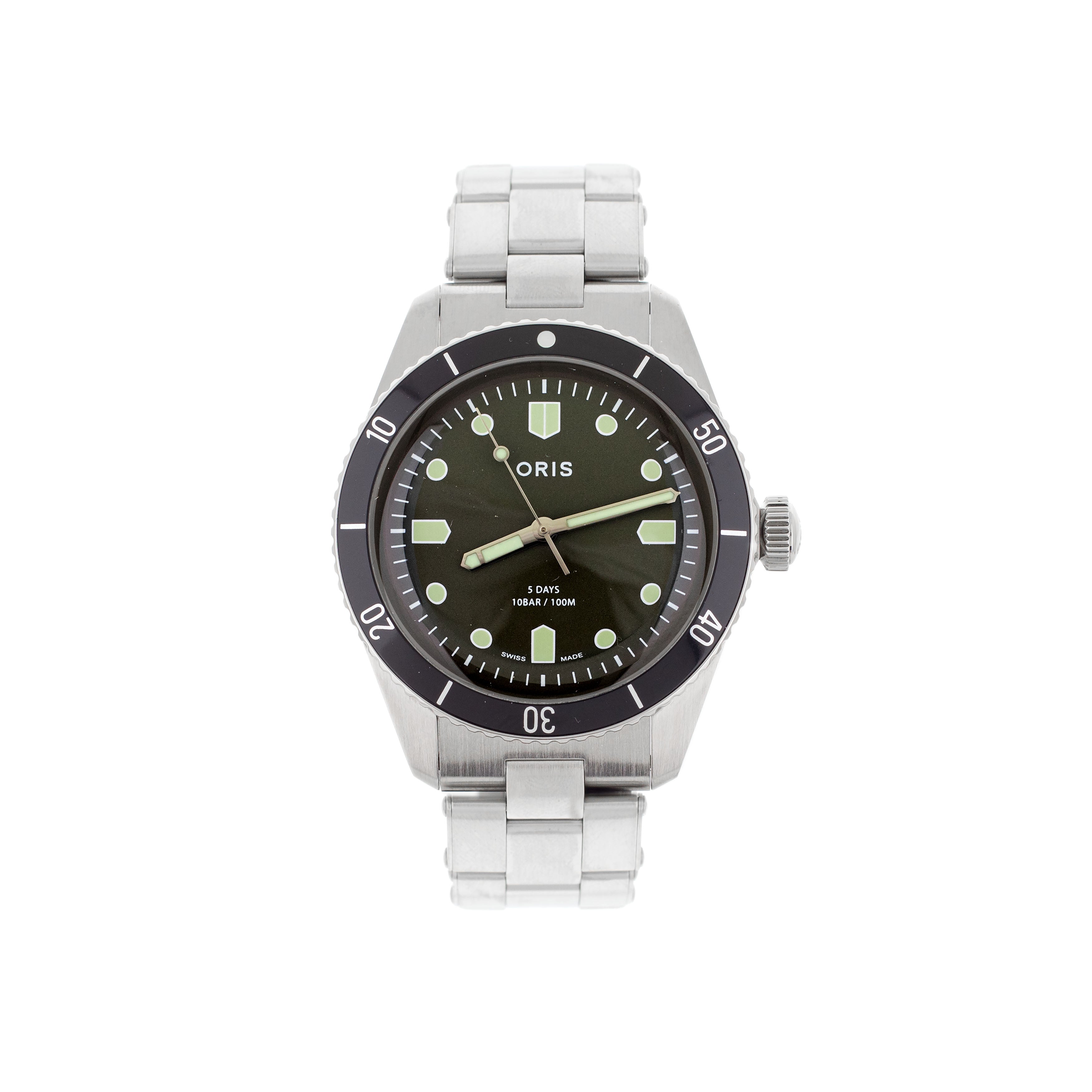 Oris Divers Sixty-Five Hodinkee Steel Green Dial 38mm 01 400 7774 4087 Full Set