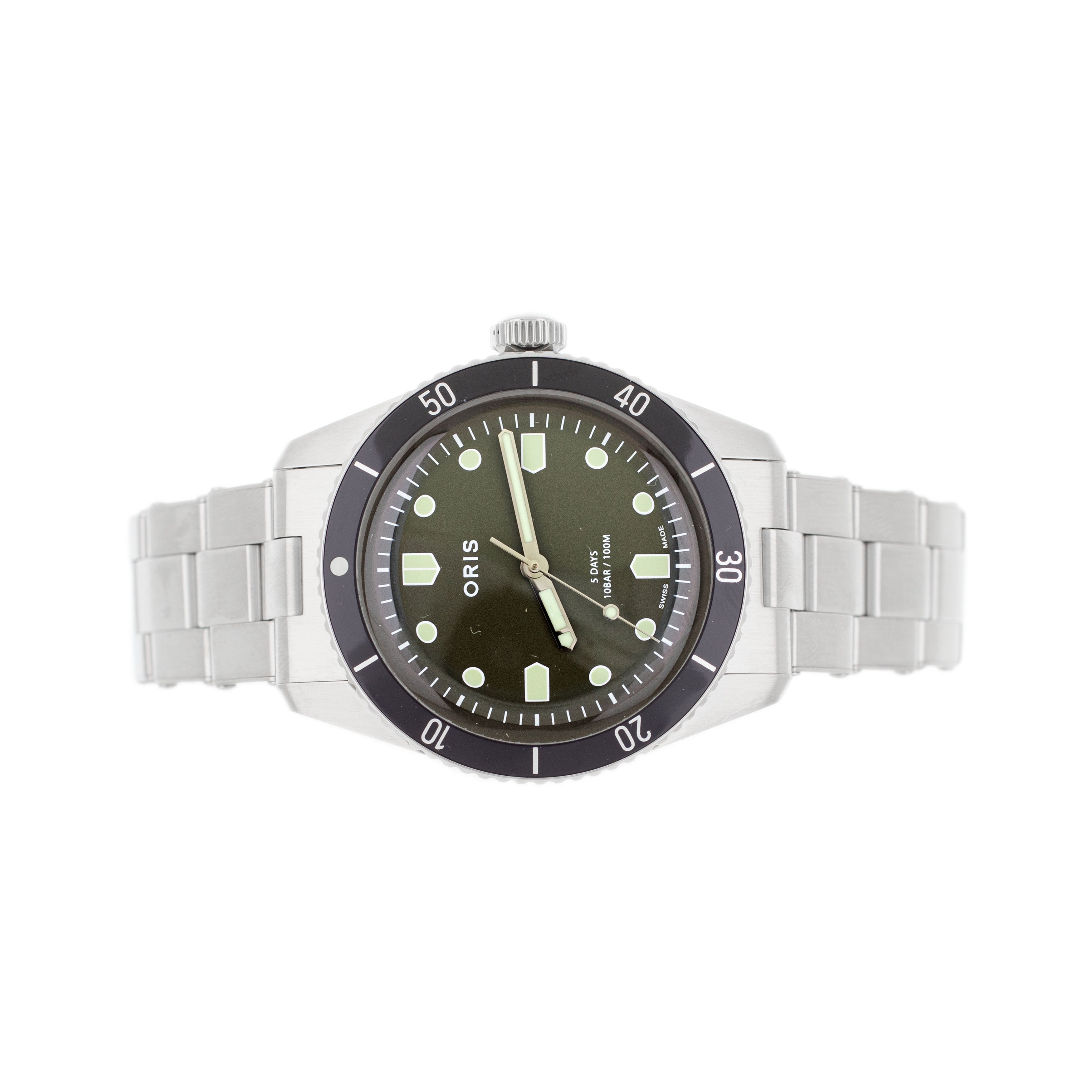 Oris Divers Sixty-Five Hodinkee Steel Green Dial 38mm 01 400 7774 4087 Full Set