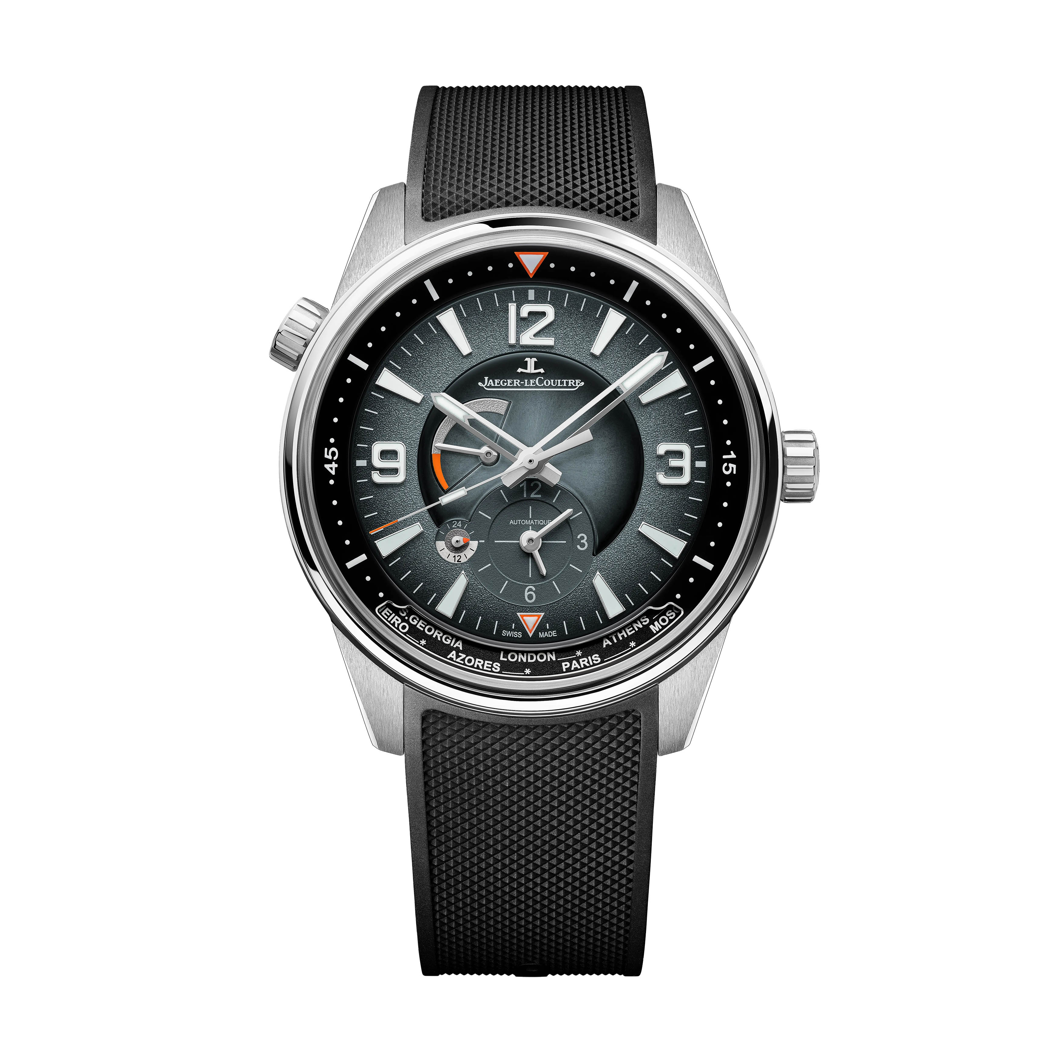 Jaeger LeCoultre Polaris Geographic Watch, 42mm Gray Dial, Q9078640