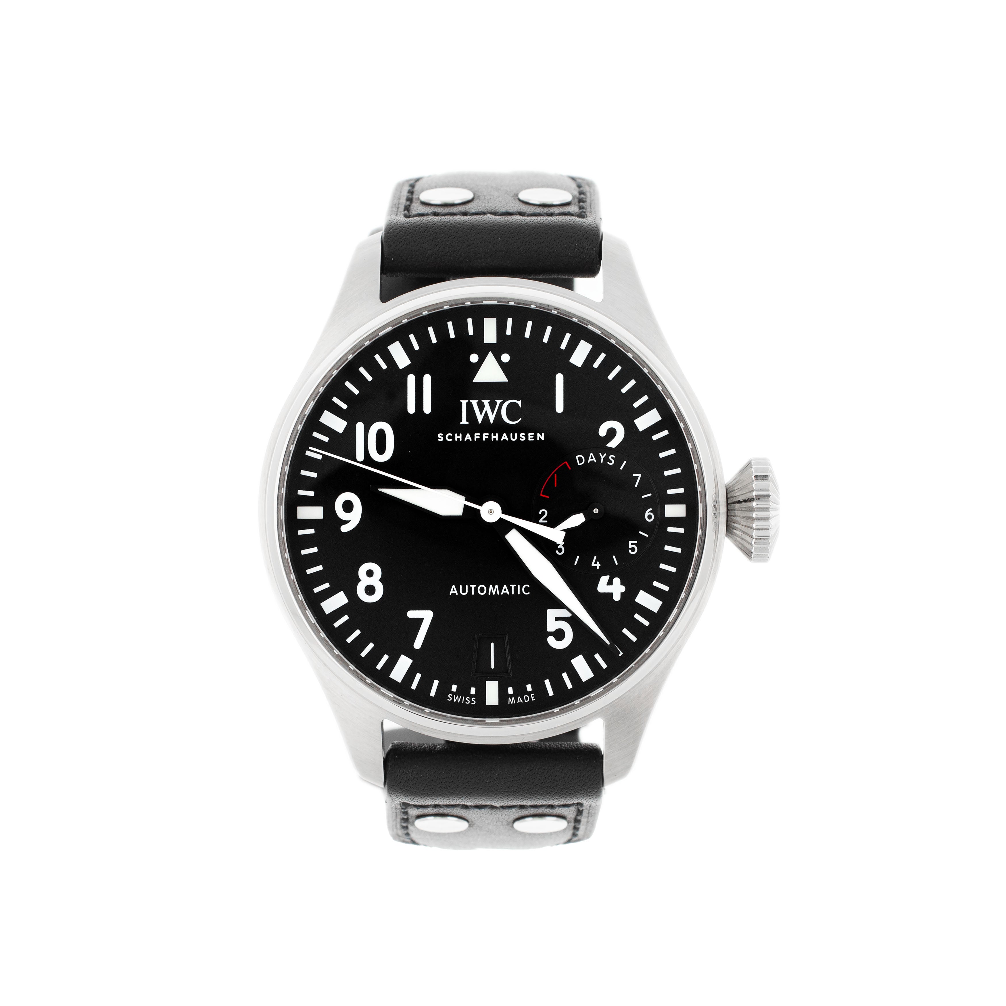 IWC Big Pilots Watch Stainless Steel Black Dial 46.2mm IW501001 Full Set