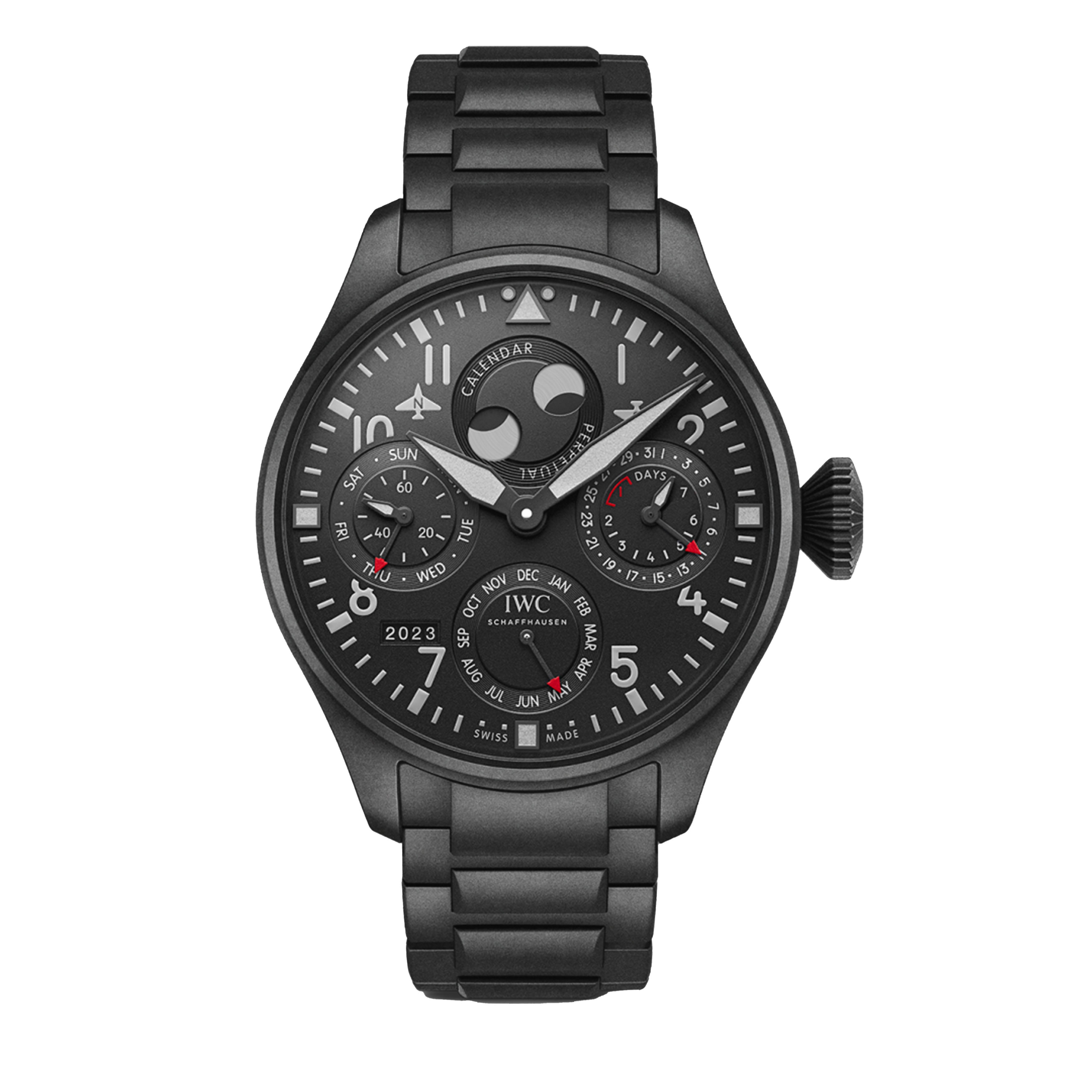 IWC Big Pilot's Perpetual Calendar Top Gun Watch, 46.2mm Black Dial, IW503604