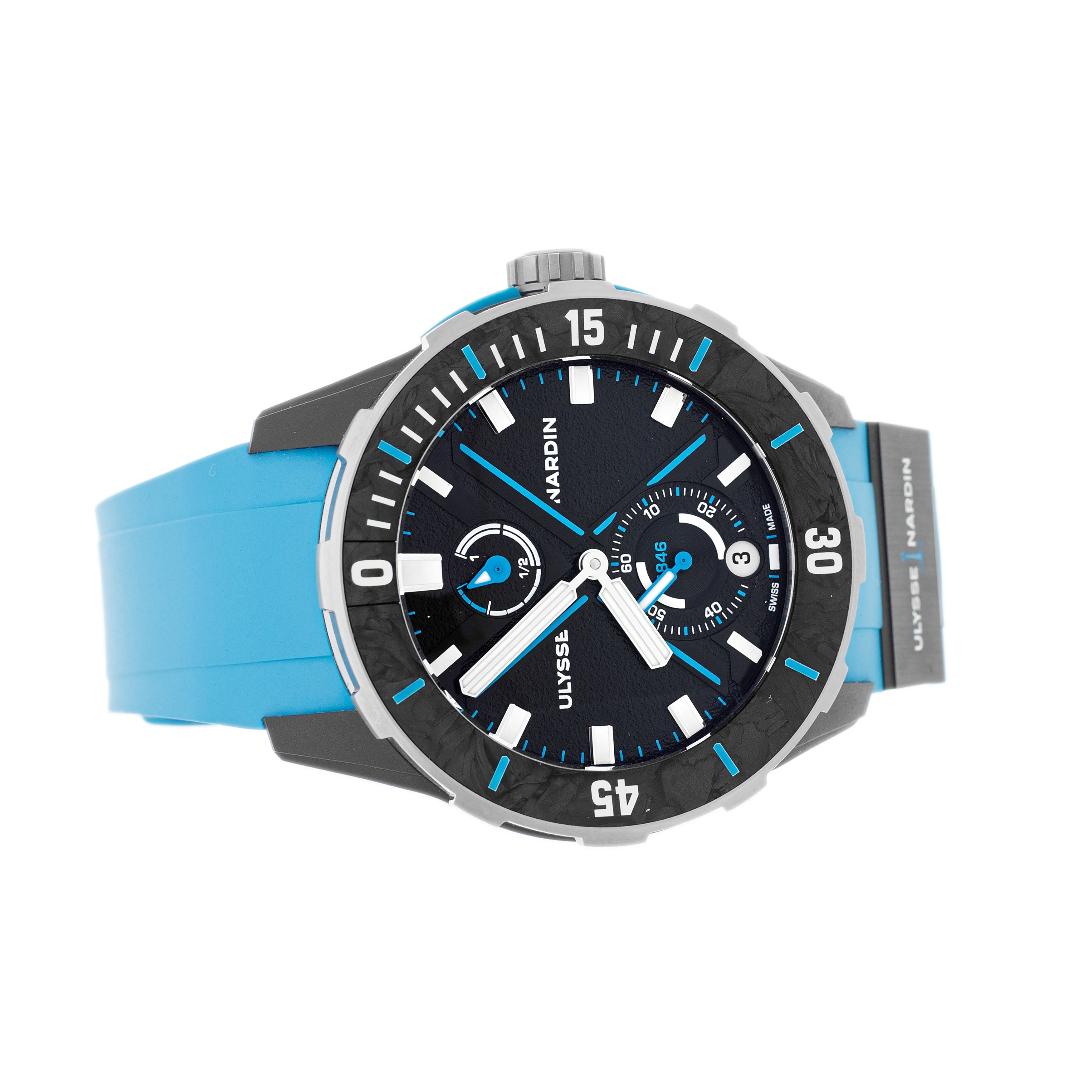 Ulysse Nardin Diver NET Azure Steel Black Dial 44mm 1183-170-2B Full Set