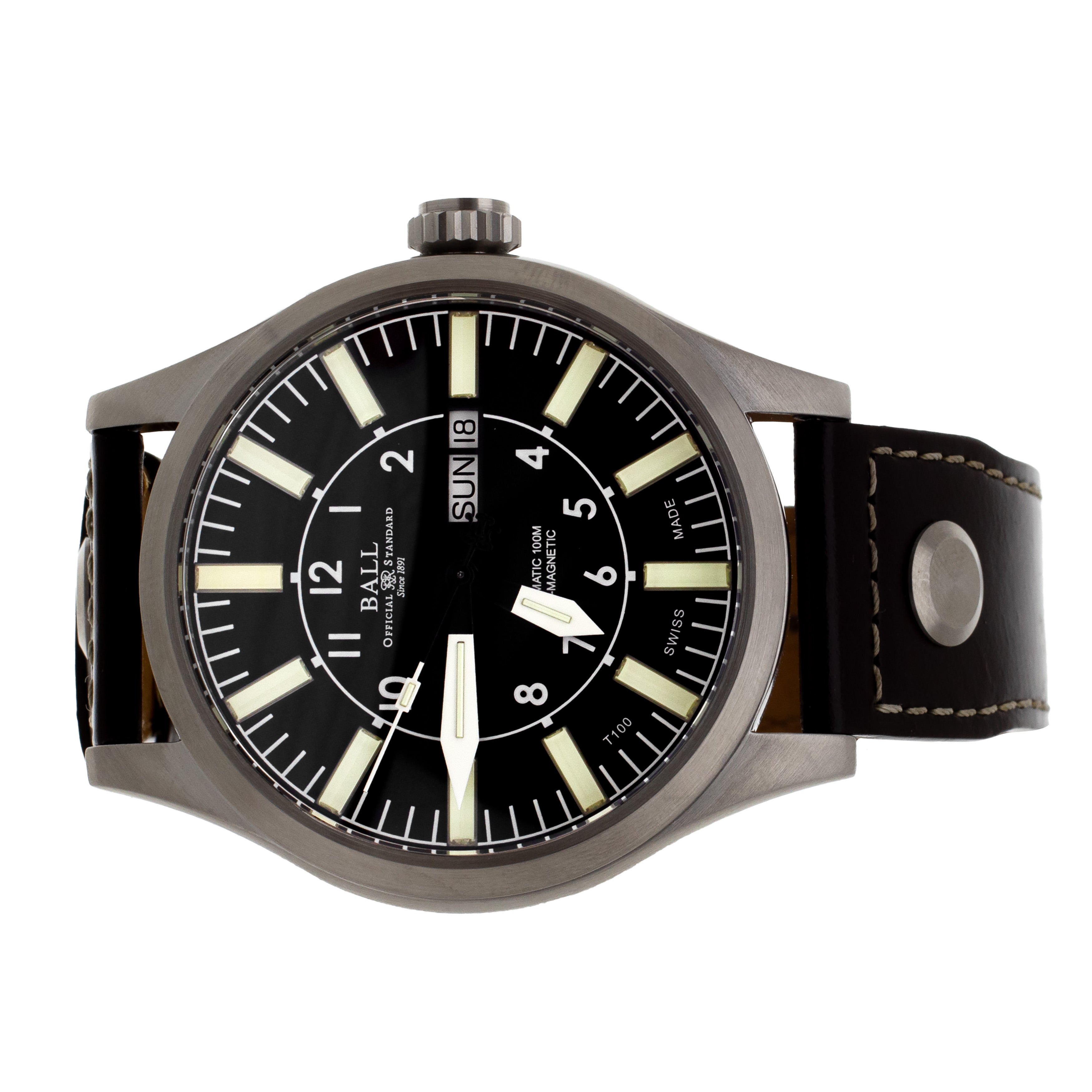 Ball Watch Co. Engineer Master II Aviator Stainless Steel Black Dial 45mm NM1080C