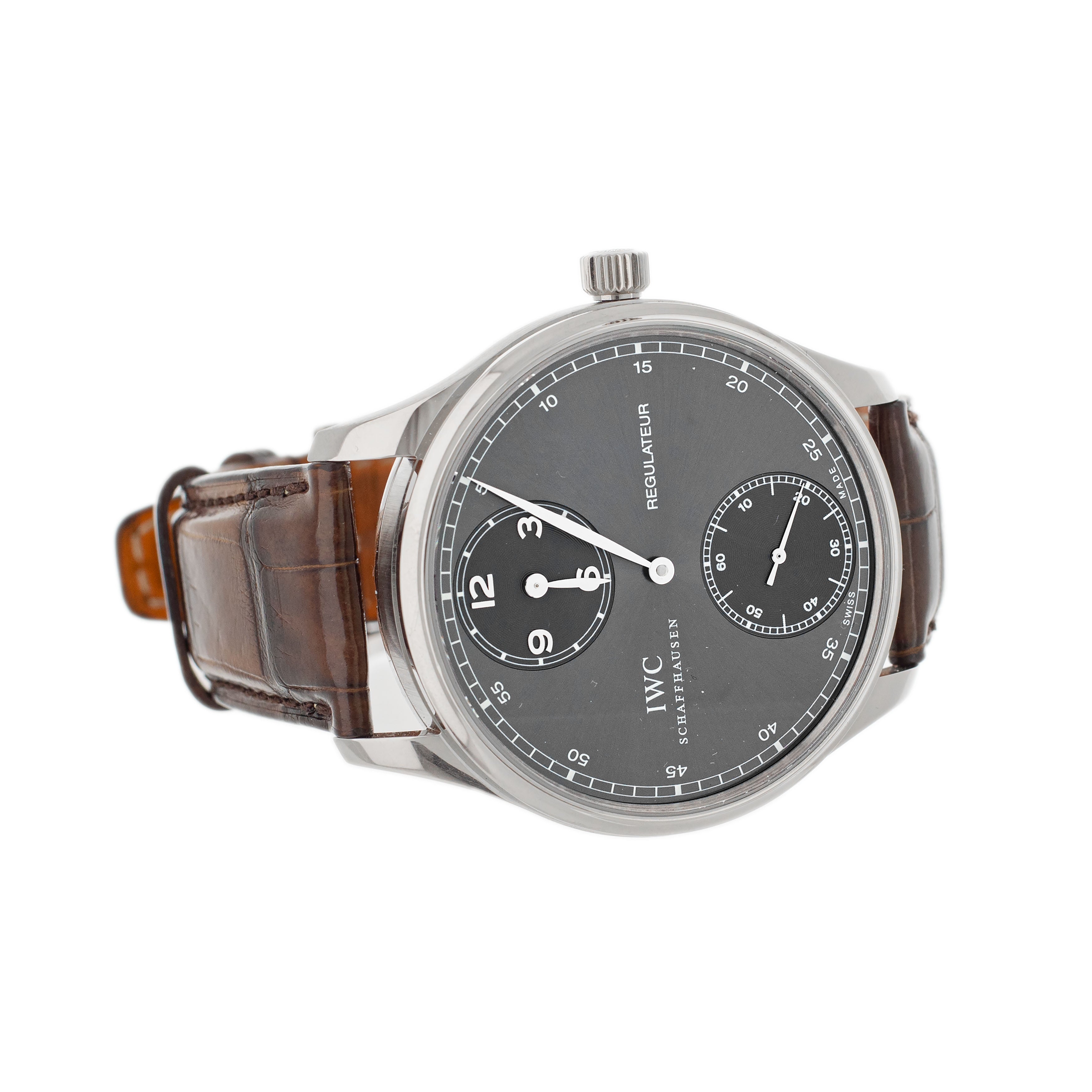 IWC Portuguese Regulator 18K White Gold Gray Dial 43mm IW544404