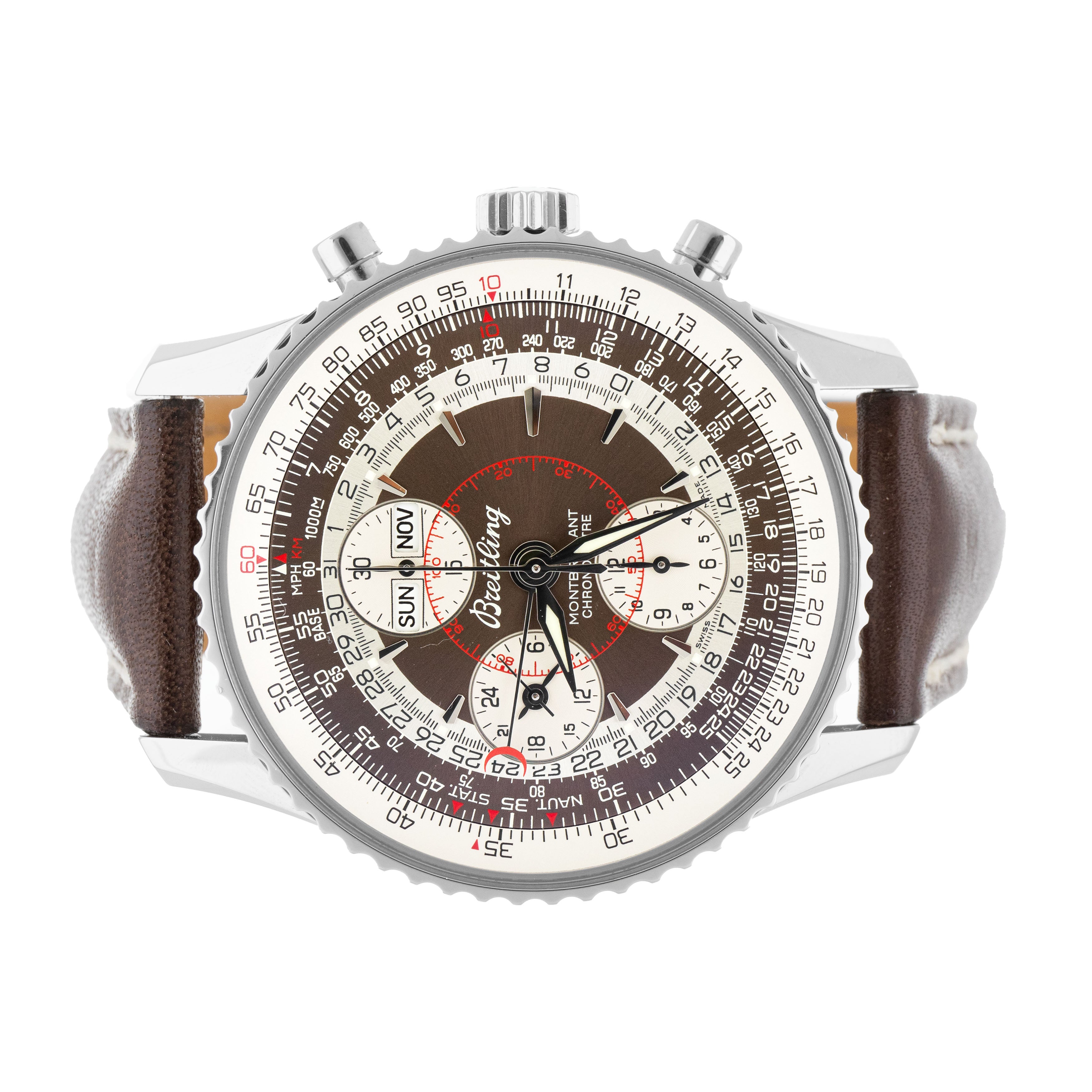 Breitling Navitimer Montbrilliant Datora Stainless Steel Brown Dial 43mm A21330