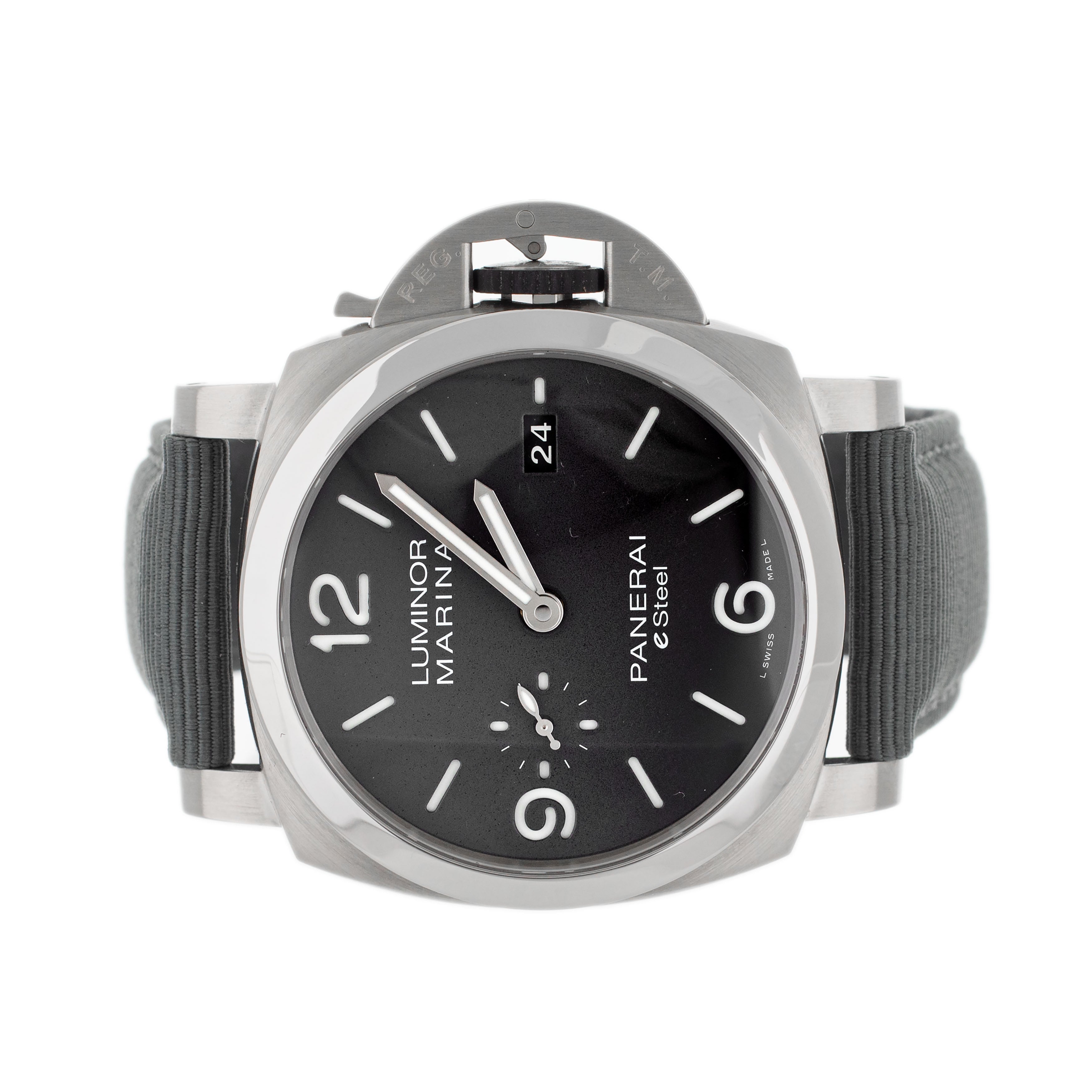 Panerai Luminor Marine Grigio Roccia Steel Gray Dial 44mm PAM01358 Full Set