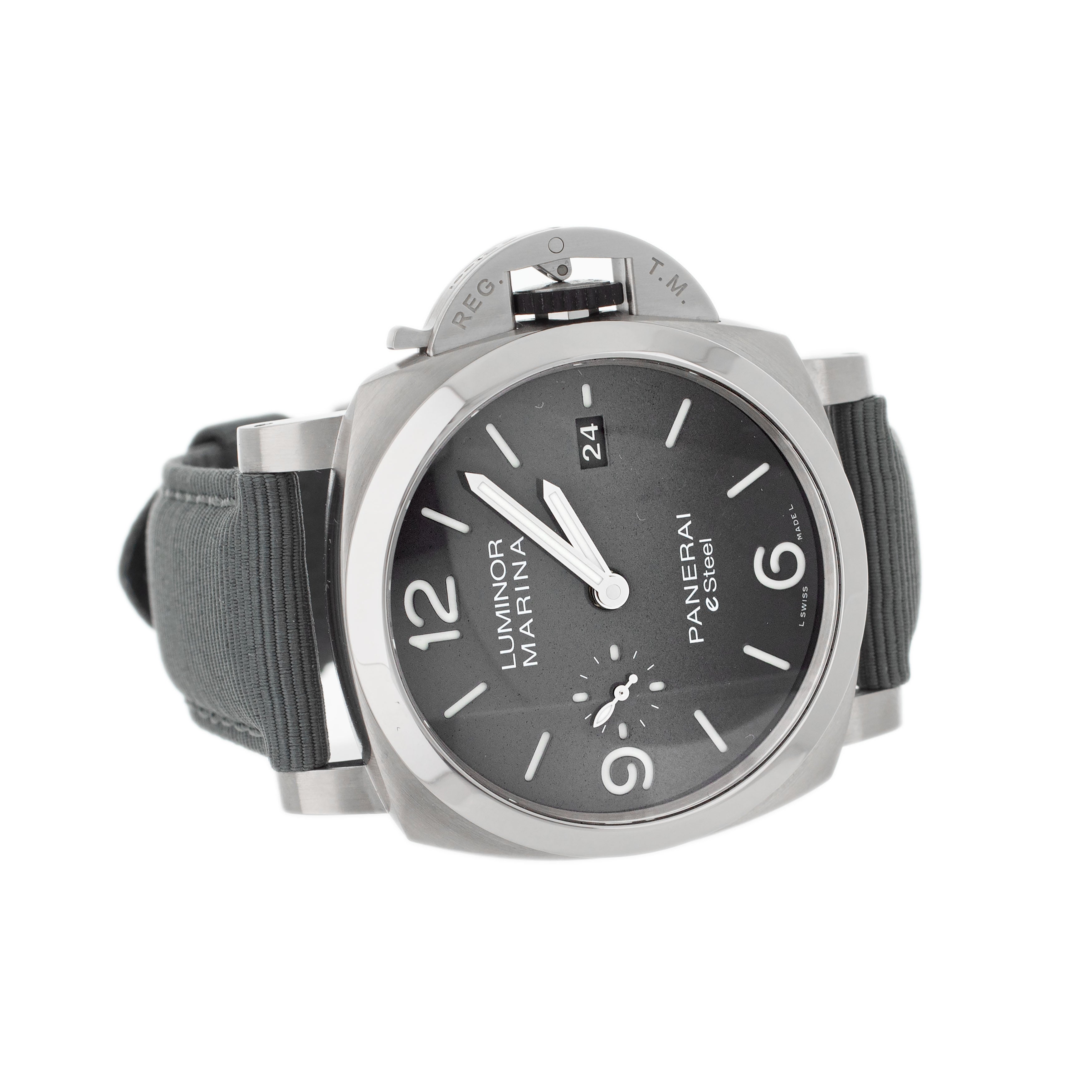 Panerai Luminor Marine Grigio Roccia Steel Gray Dial 44mm PAM01358 Full Set