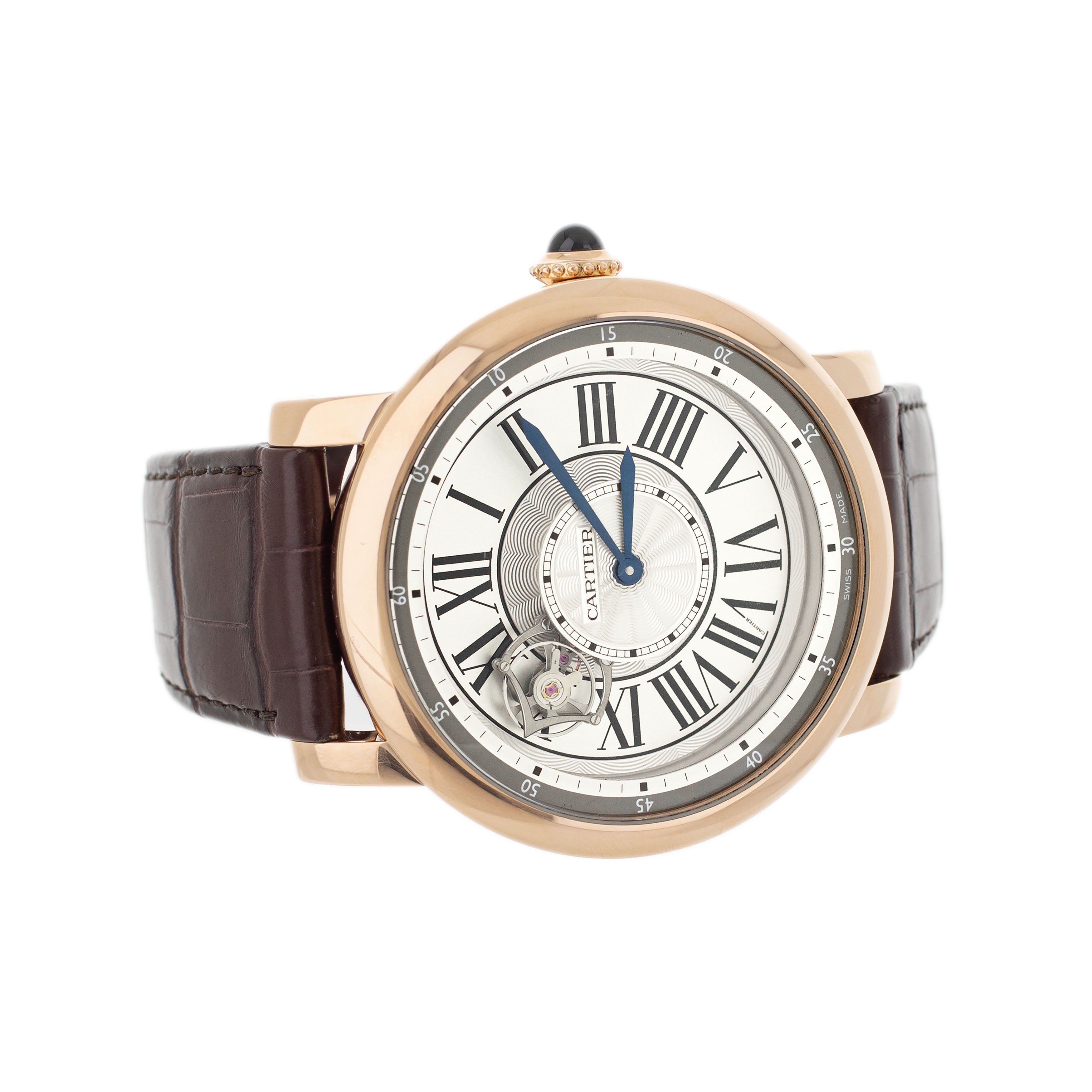 Cartier Rotonde Astrotourbillon Rose Gold Silver Dial 47mm W1556205 Full Set