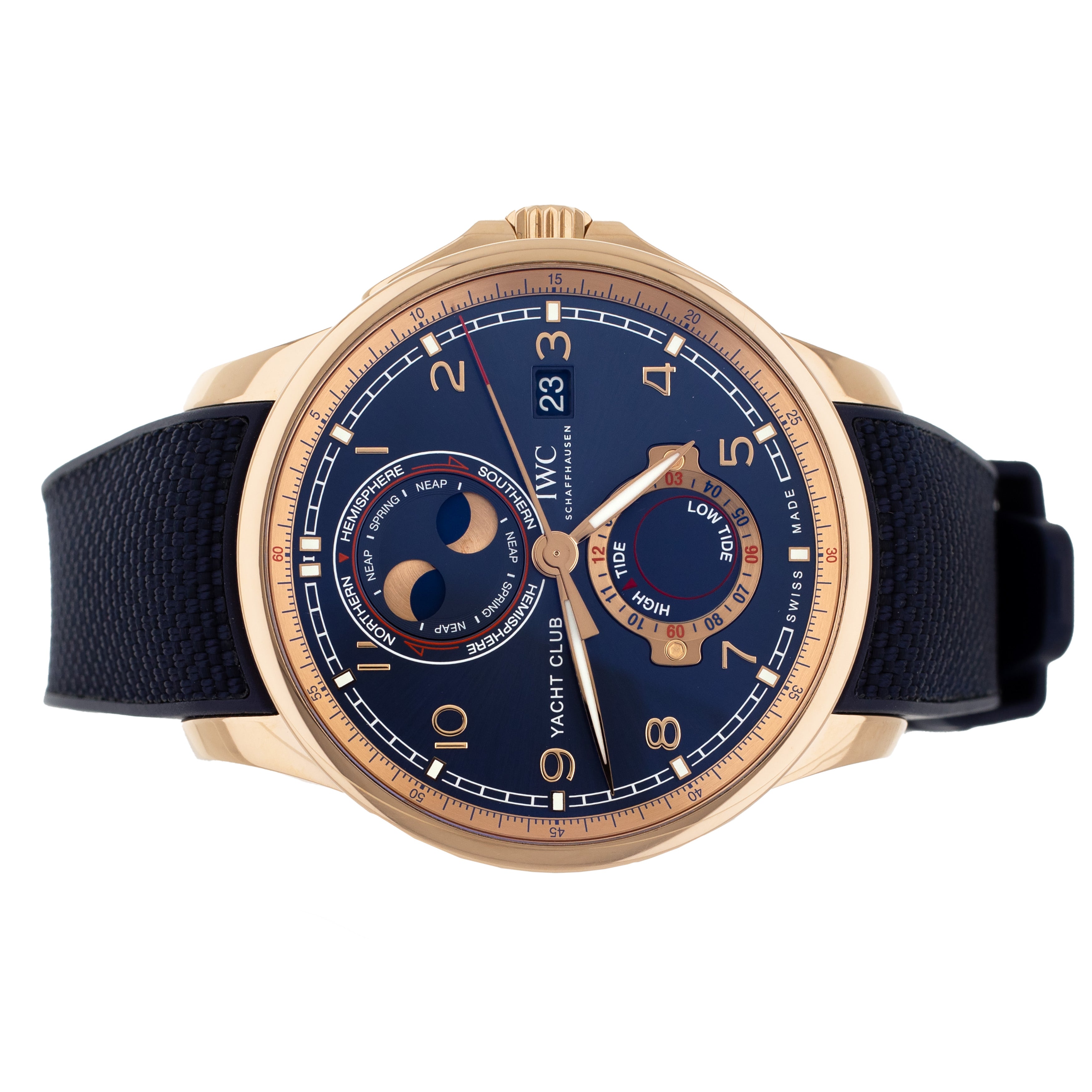 IWC Portugieser Yacht Club Moon & Tide Rose Gold Blue 44mm IW344001 Full Set