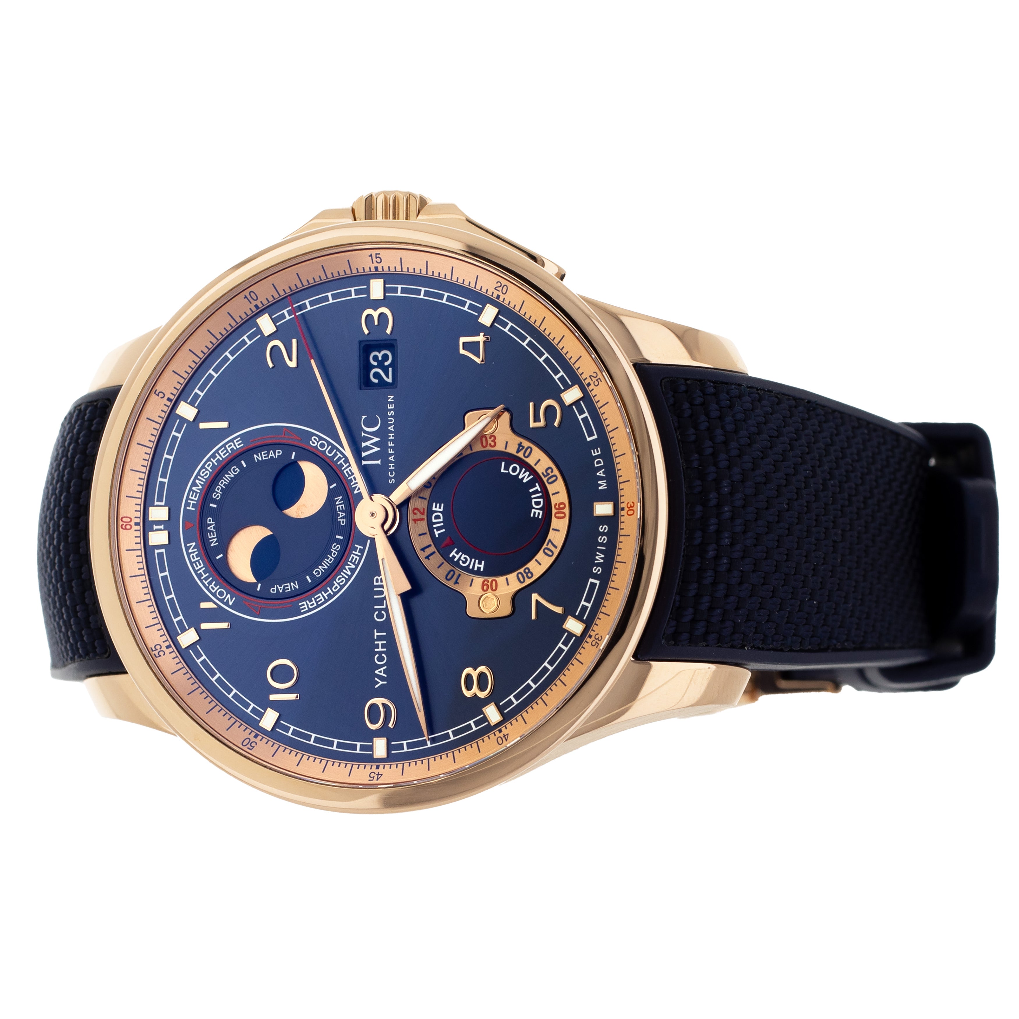 IWC Portugieser Yacht Club Moon & Tide Rose Gold Blue 44mm IW344001 Full Set