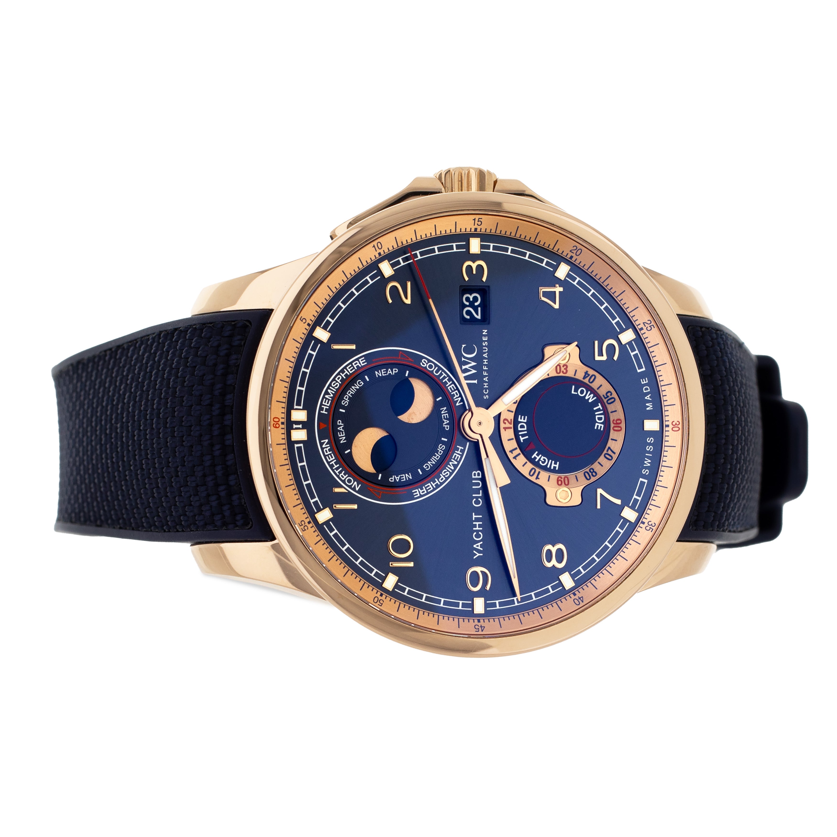 IWC Portugieser Yacht Club Moon & Tide Rose Gold Blue 44mm IW344001 Full Set