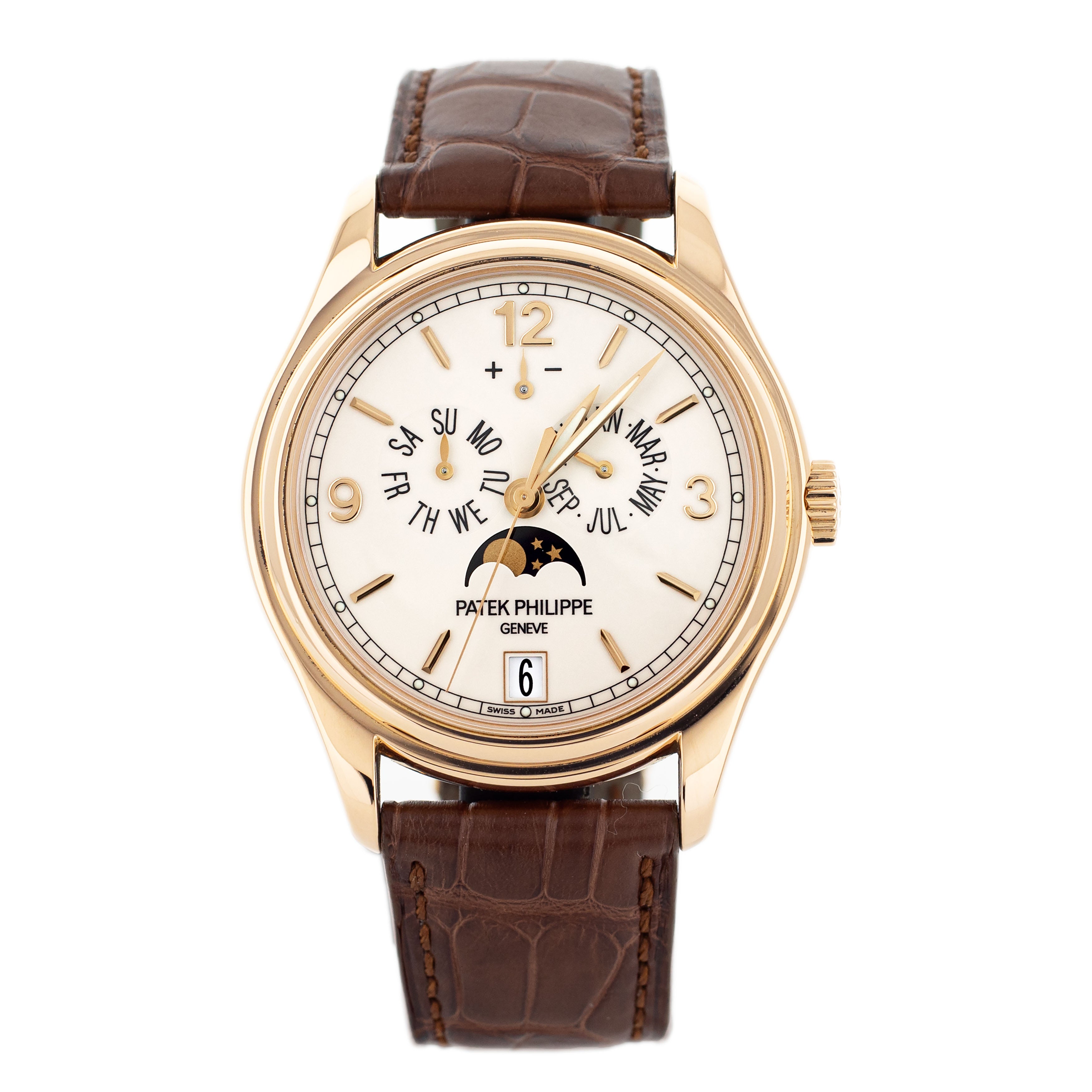 Patek Philippe Complications Annual Calendar Rose Gold White 39mm 5164R Full Set