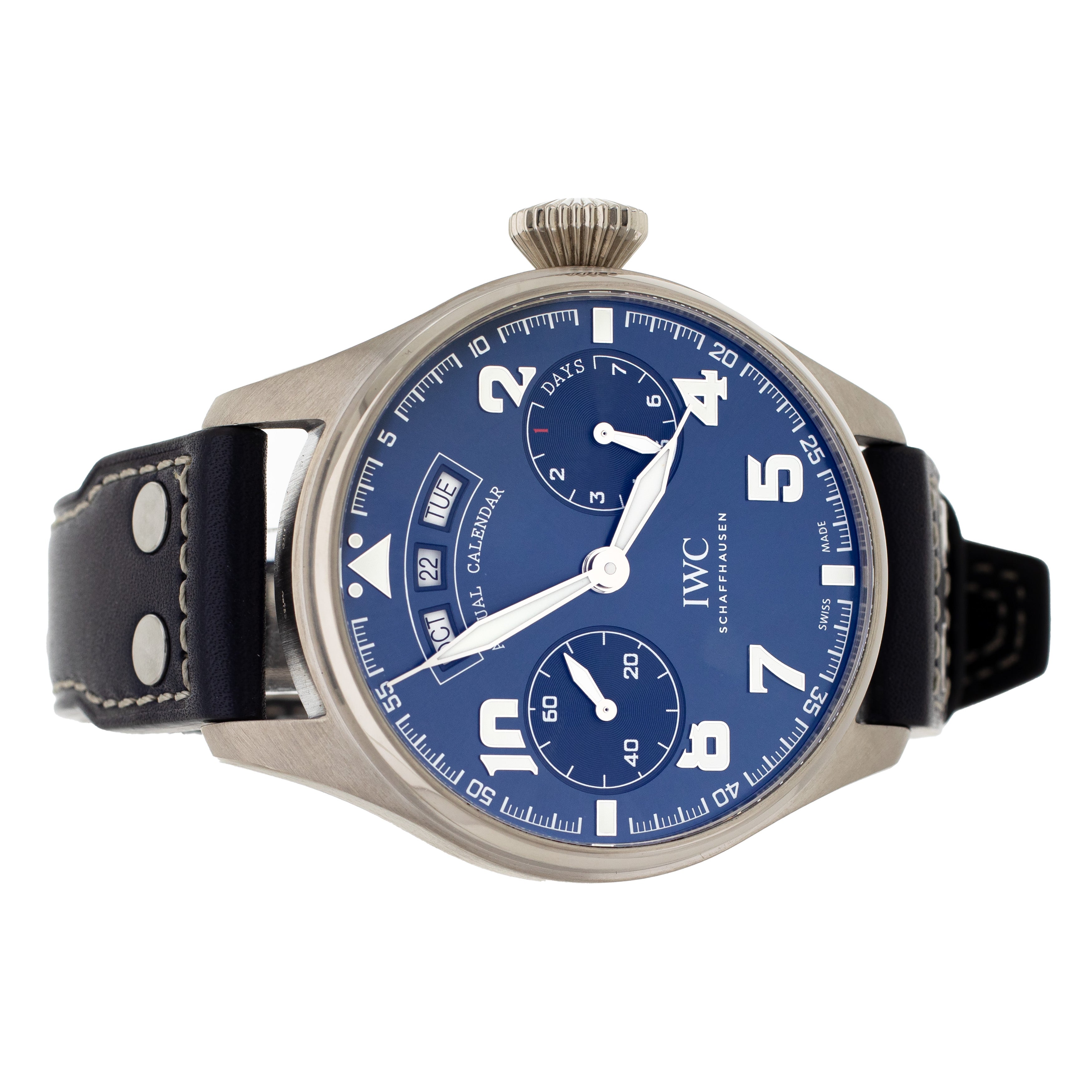 IWC Pilot Annual Calendar Le Petit Prince Steel Blue Dial 46.2mm IW502703