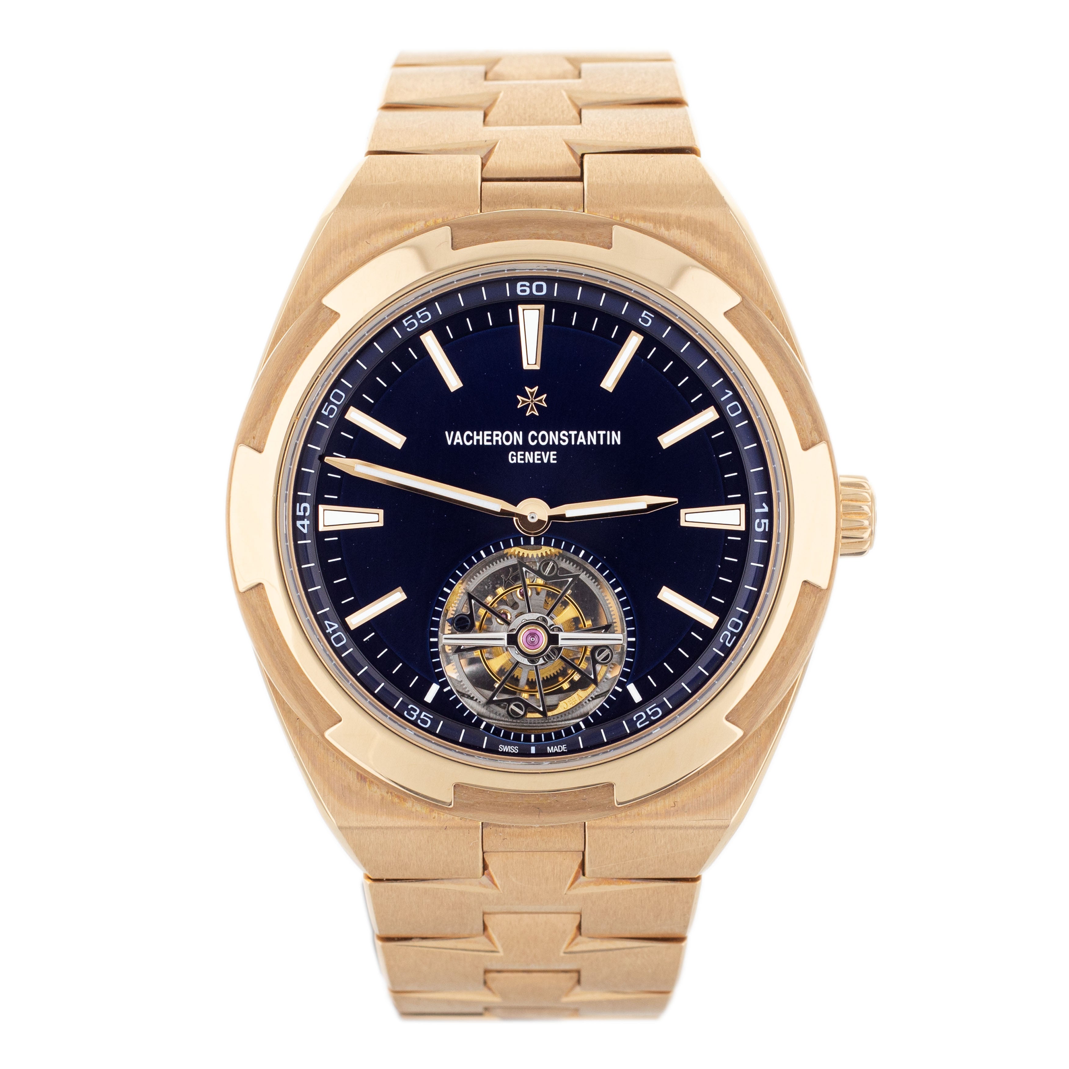 Vacheron Constantin Overseas Tourbillon Rose Gold Blue Dial 42.5mm 6000V/110R-B733 Full Set