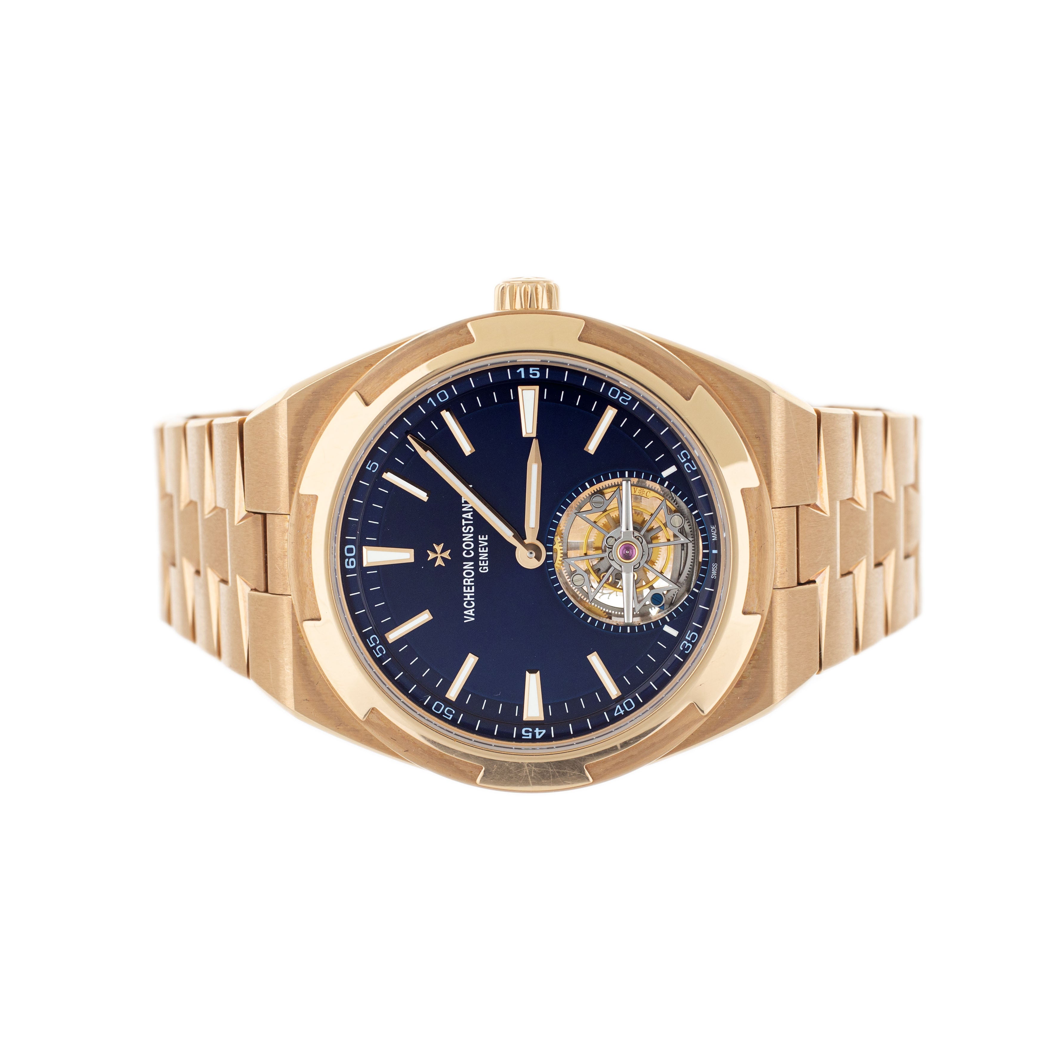 Vacheron Constantin Overseas Tourbillon Rose Gold Blue Dial 42.5mm 600