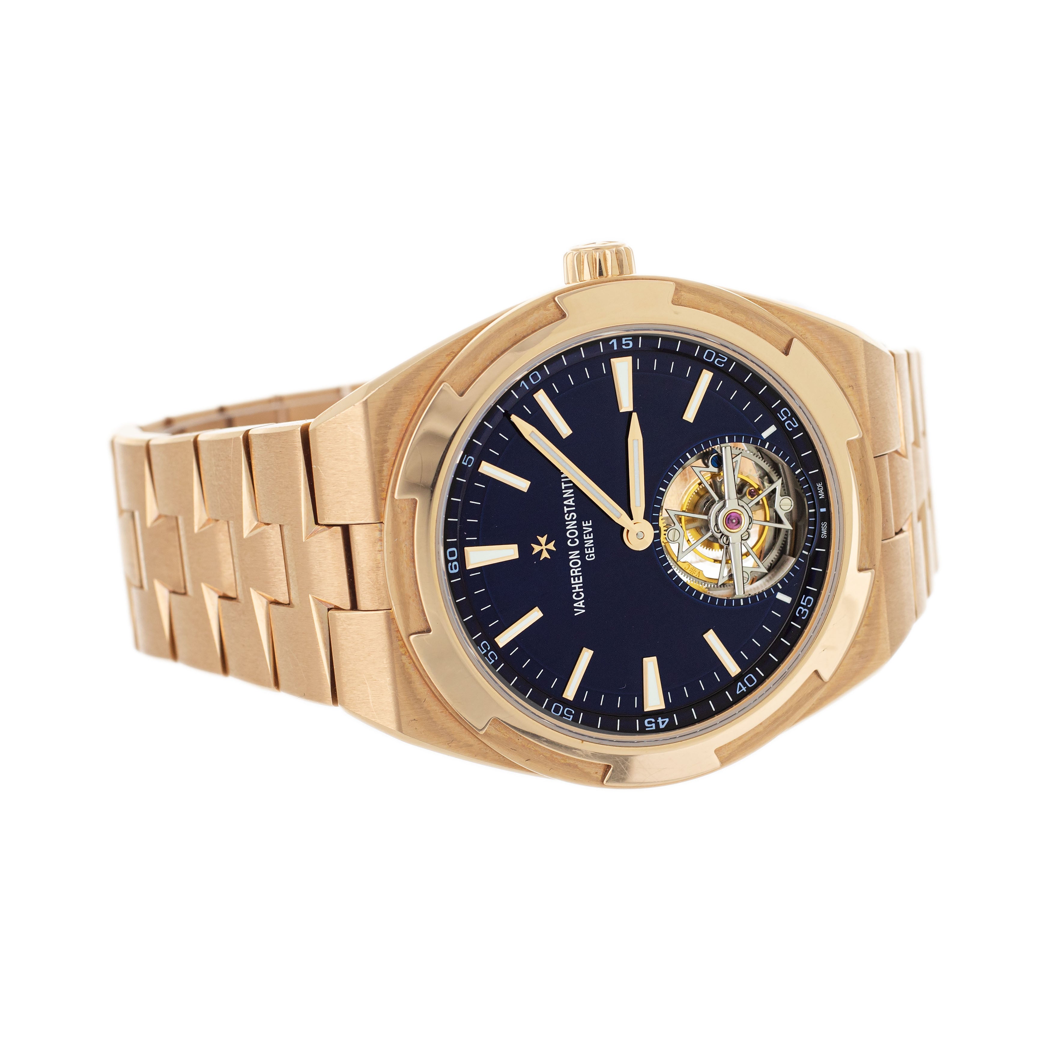 Vacheron Constantin Overseas Tourbillon Rose Gold Blue Dial 42.5mm 6000V/110R-B733 Full Set