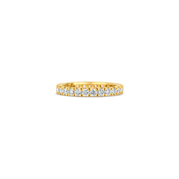 18k Yellow Gold Round Diamond Wedding Band 1.52cttw