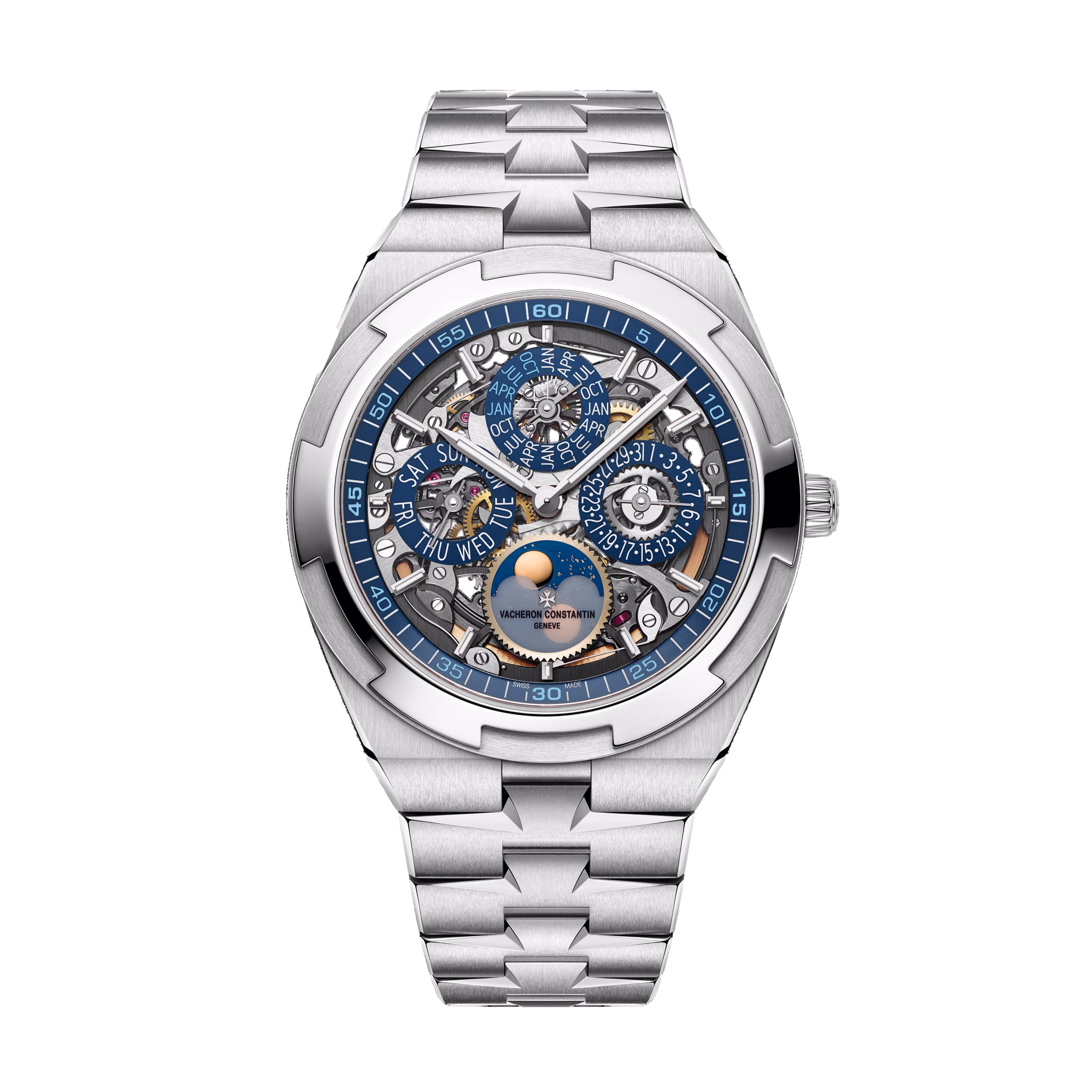 Vacheron Constantin Overseas Perpetual Calendar ultra-Thin Skeleton Watch, 41mm Skeleton Dial, 4300V/220G-B946