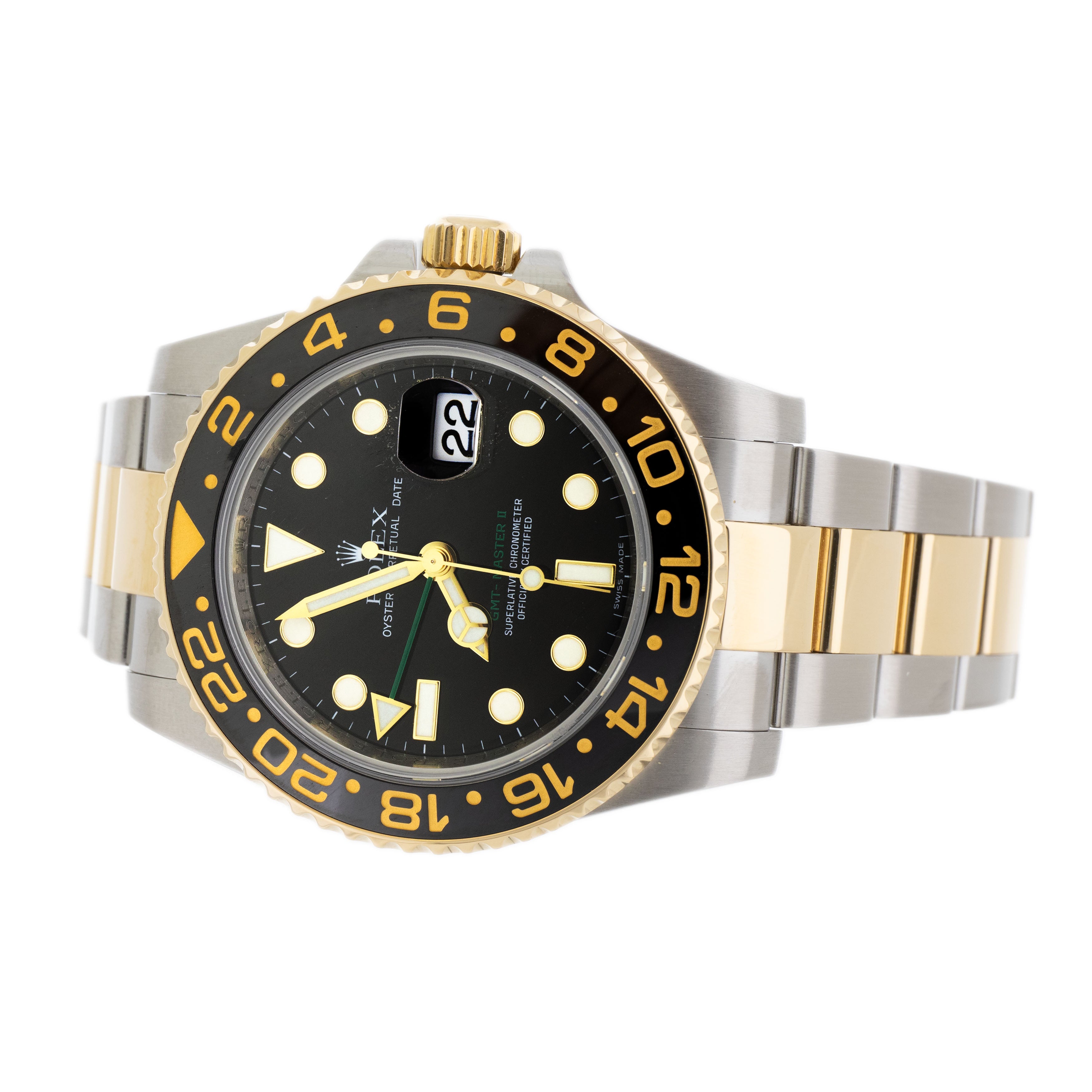 Rolex GMT-Master II Steel & Yellow Gold Black Dial 40mm Oyster 116713LN Full Set