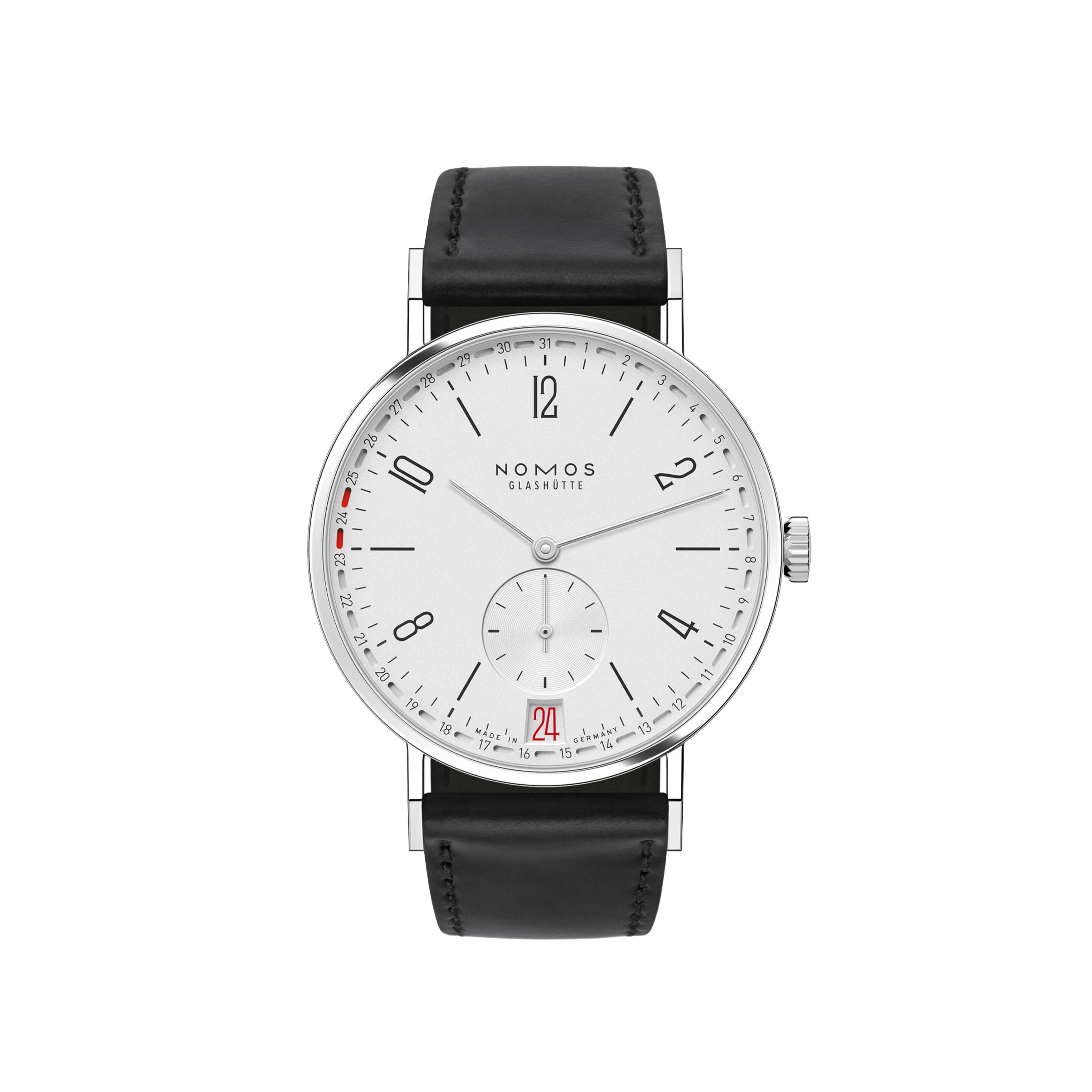 Nomos Tangente 2Date watch, 37mm White Dial, 135