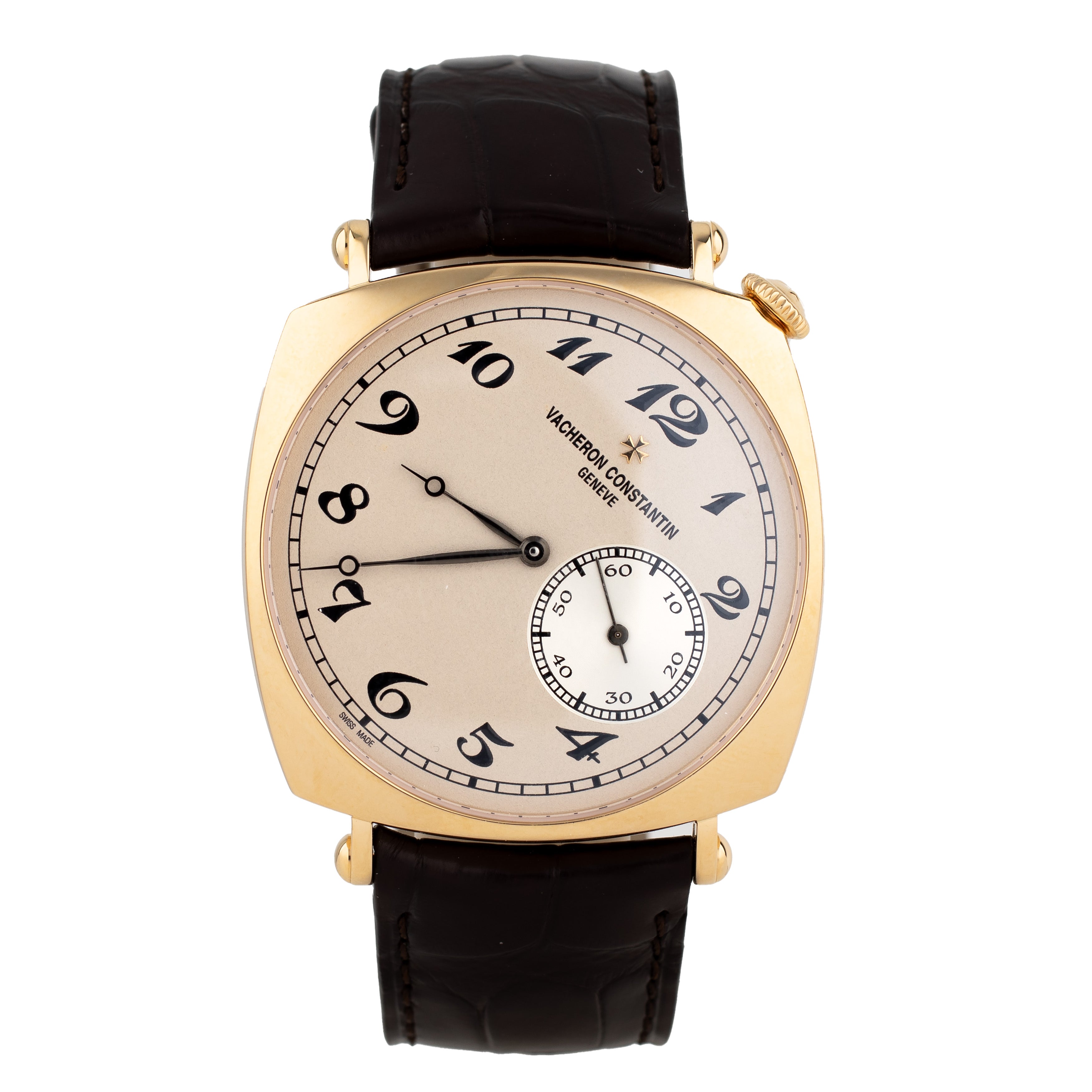 Vacheron Constantin Historiques 1921 Silver Dial Yellow Gold 40x40mm 82035/000J-9964 Full Set