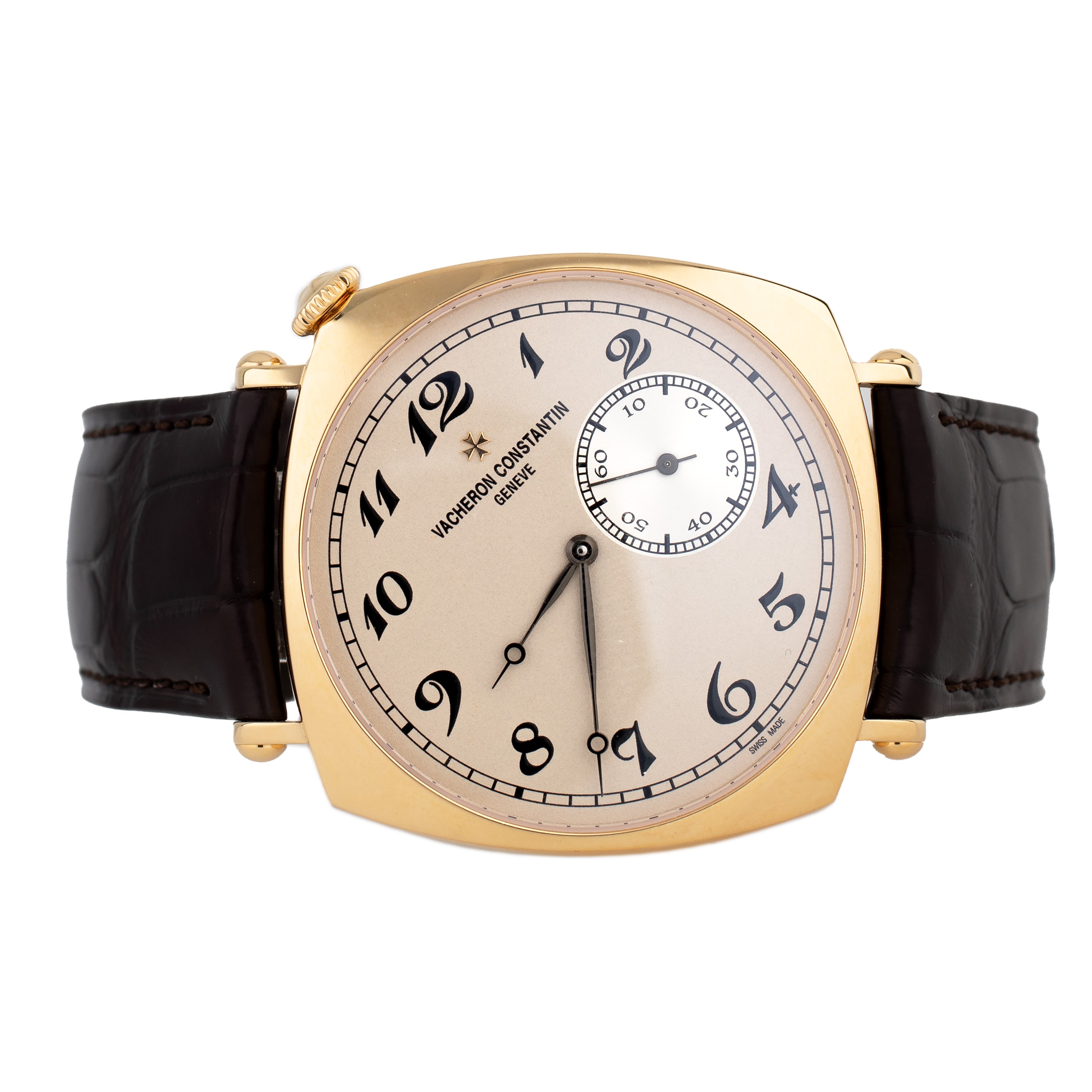 Vacheron Constantin Historiques 1921 Silver Dial Yellow Gold 40x40mm 82035/000J-9964 Full Set