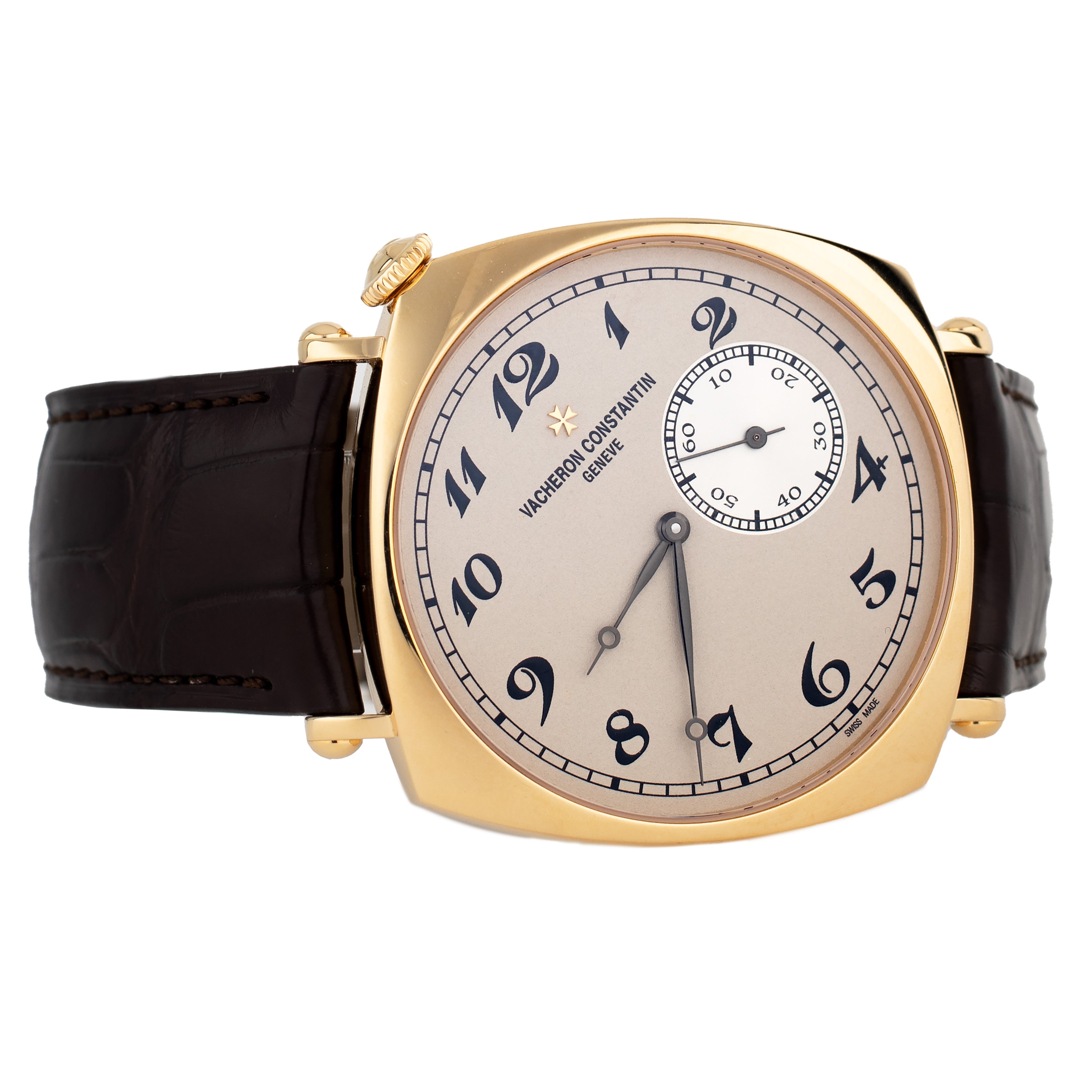 Vacheron Constantin Historiques 1921 Silver Dial Yellow Gold 40x40mm 82035/000J-9964 Full Set