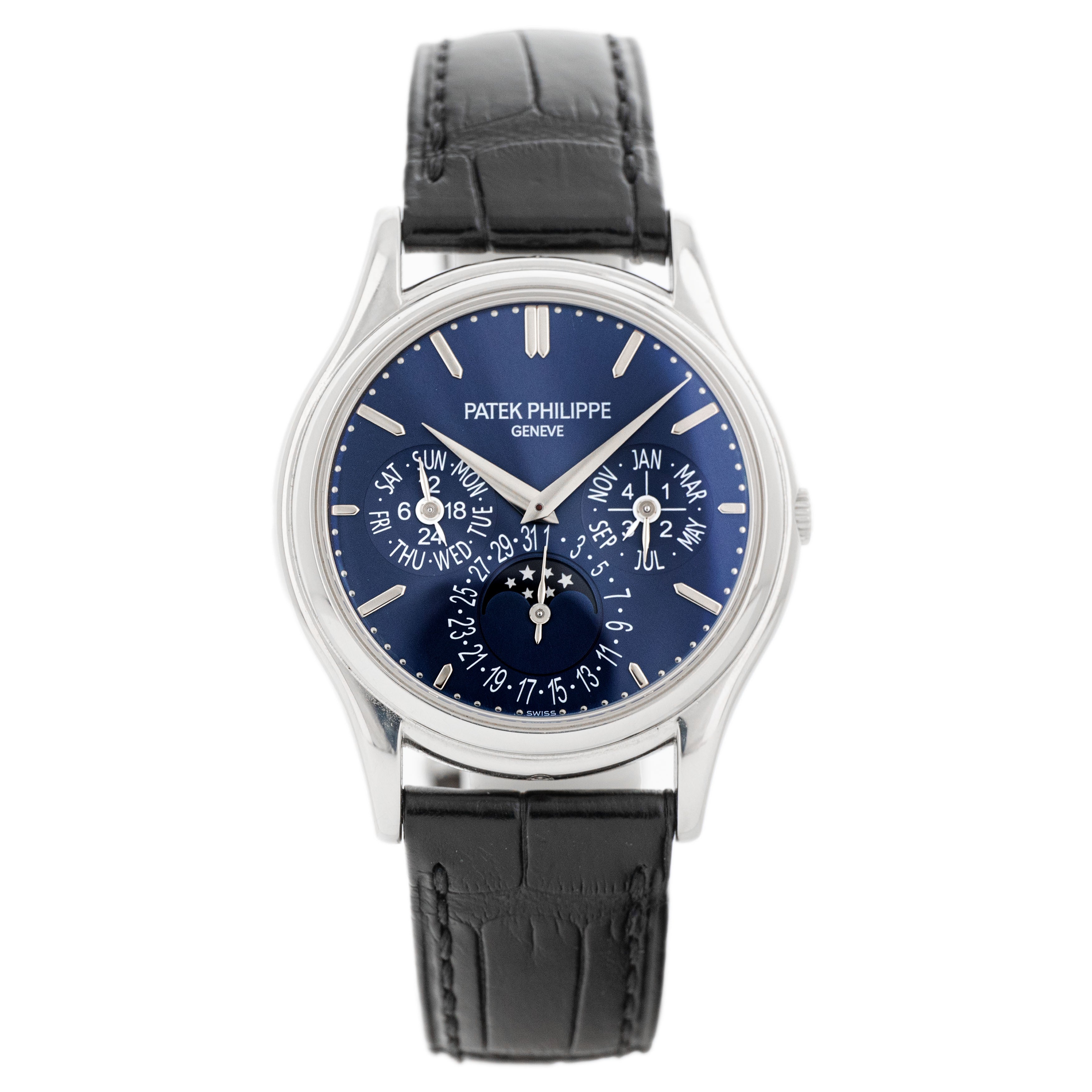 Patek Philippe Perpetual Calendar Platinum Blue Dial 37mm 5140P-001 Full Set