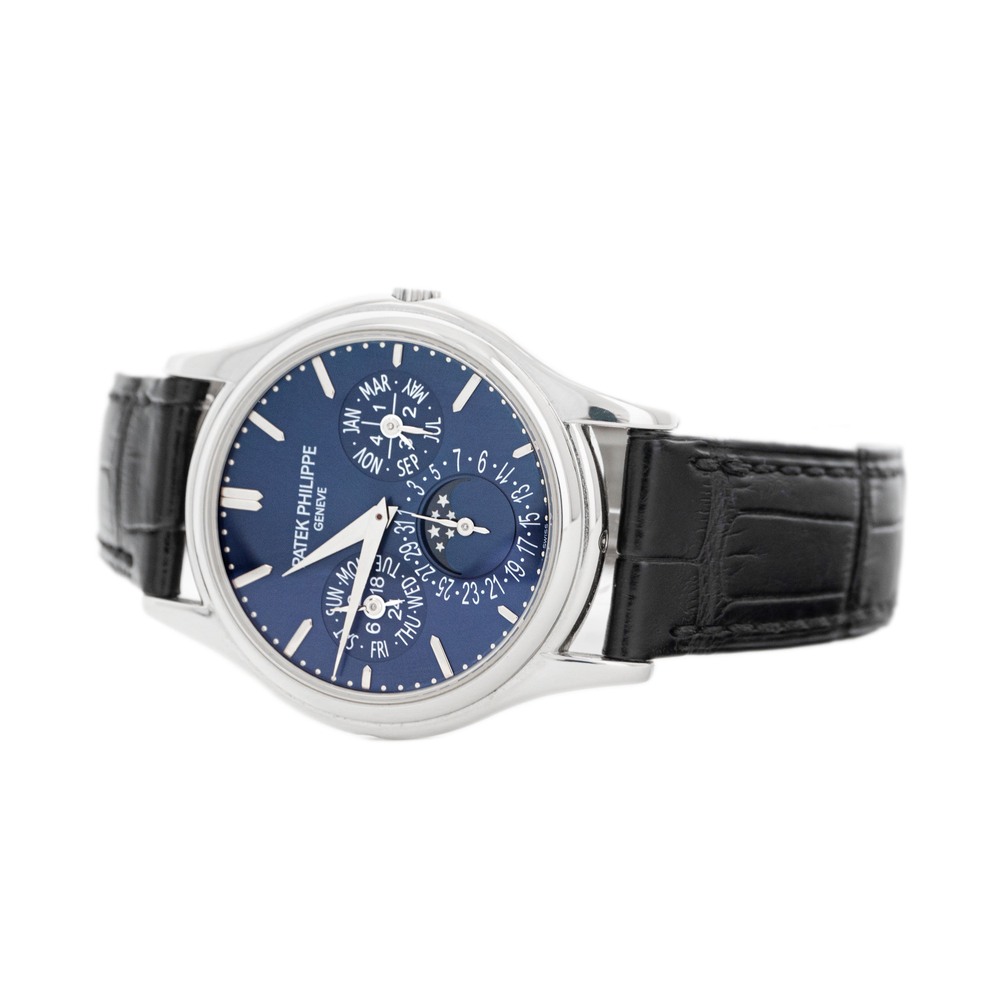 Patek Philippe Perpetual Calendar Platinum Blue Dial 37mm 5140P-001 Full Set