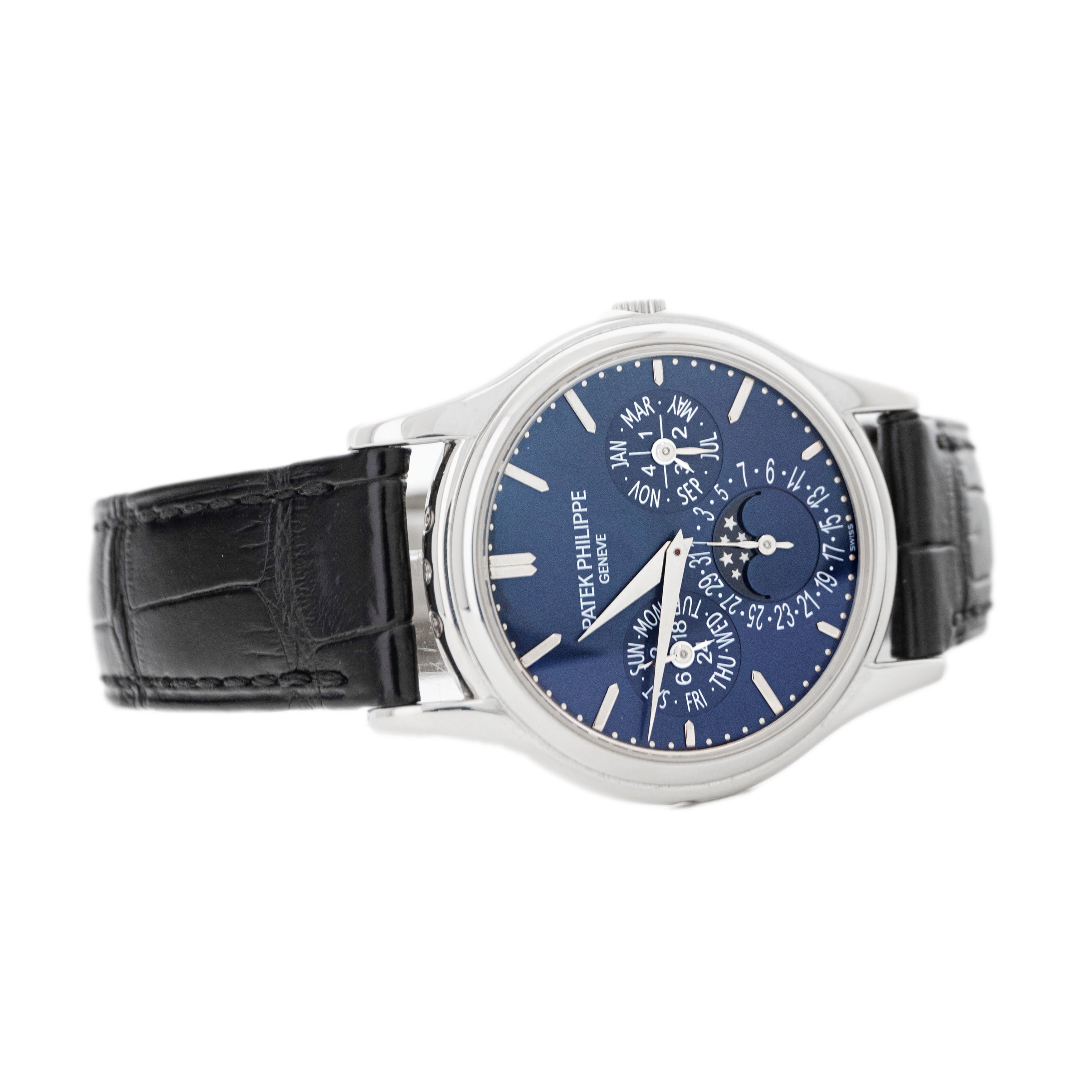 Patek Philippe Perpetual Calendar Platinum Blue Dial 37mm 5140P-001 Full Set