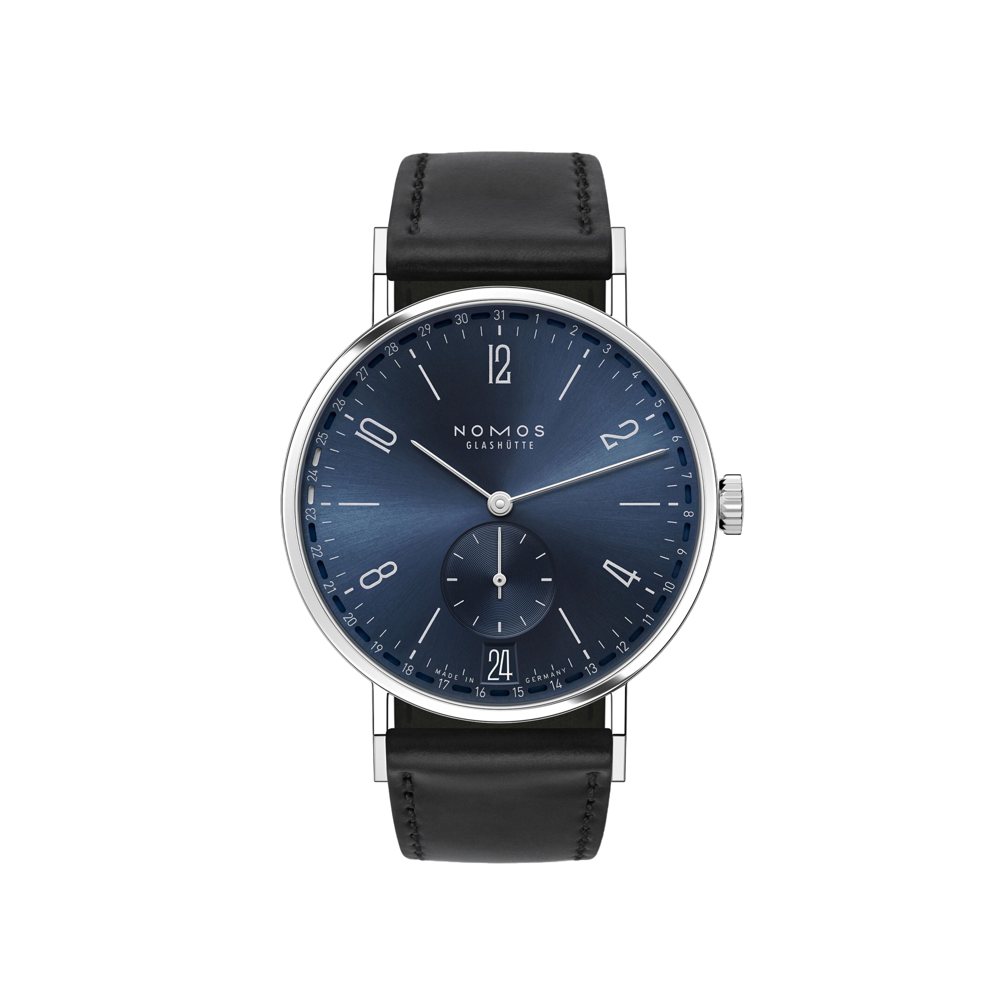 Nomos Tangente 2Date Blue Watch, 37mm Blue Dial, 136