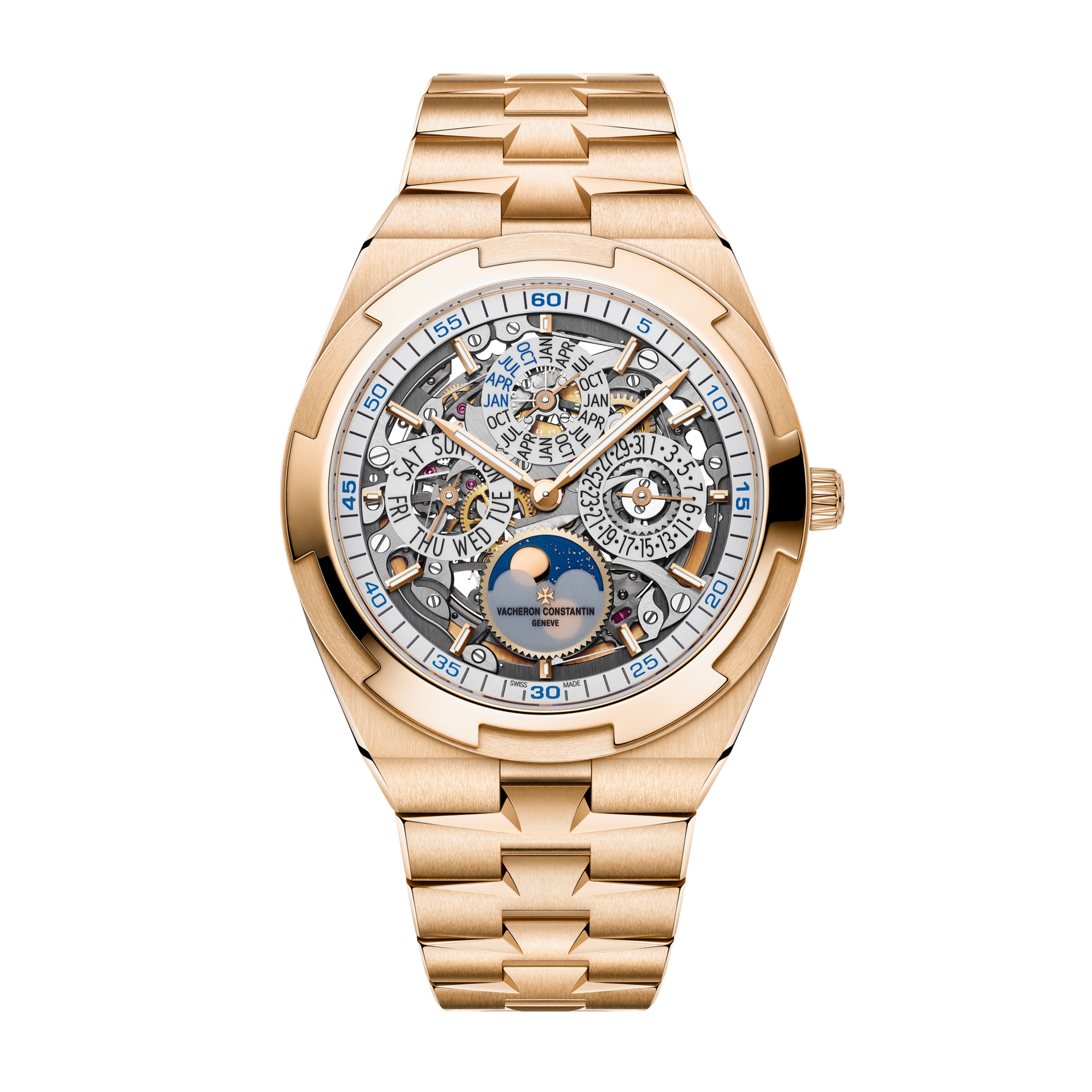 Vacheron Constantin Overseas Perpetual Calendar Ultra-thin Skeleton Watch, 41.5mm Skeleton Dial, 4300V/220R-B547
