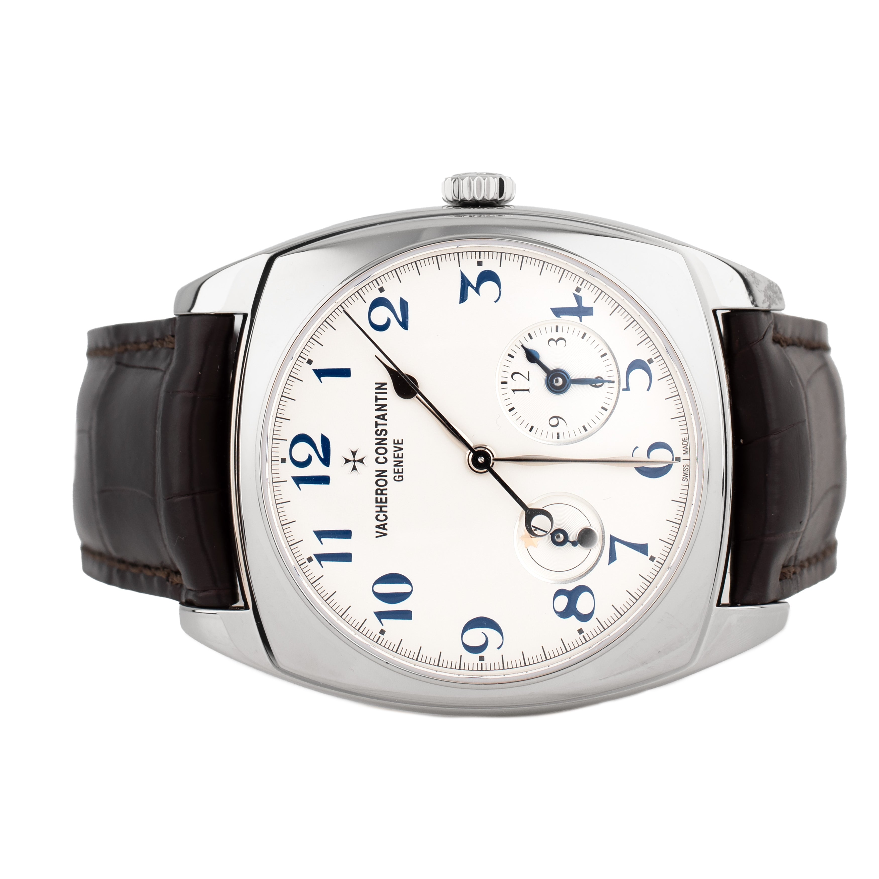 Vacheron Constantin Harmony Dual Time Silver Dial White Gold 40mm 7810